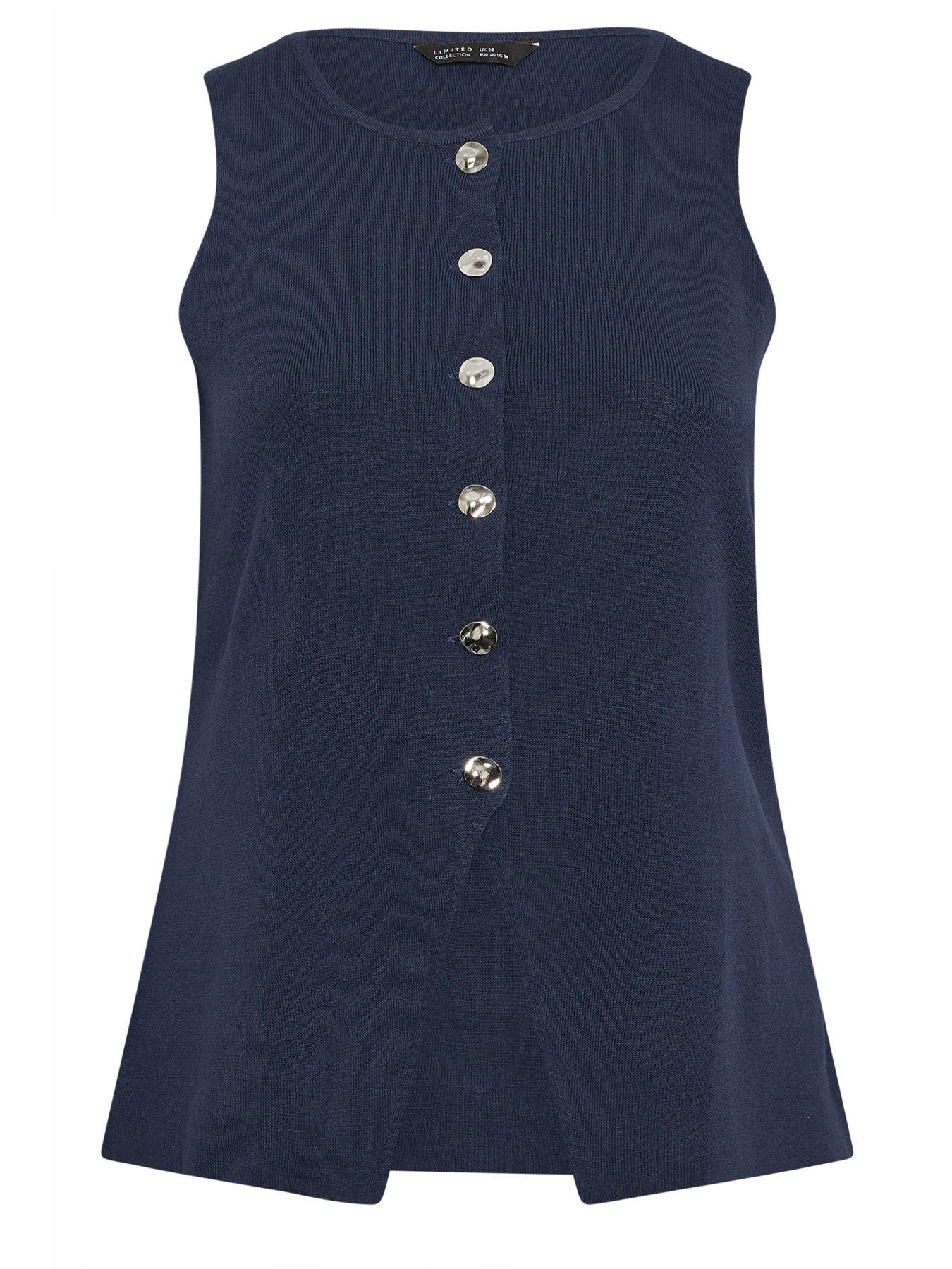 yours-curve-knitted-waistcoat-bluedetail