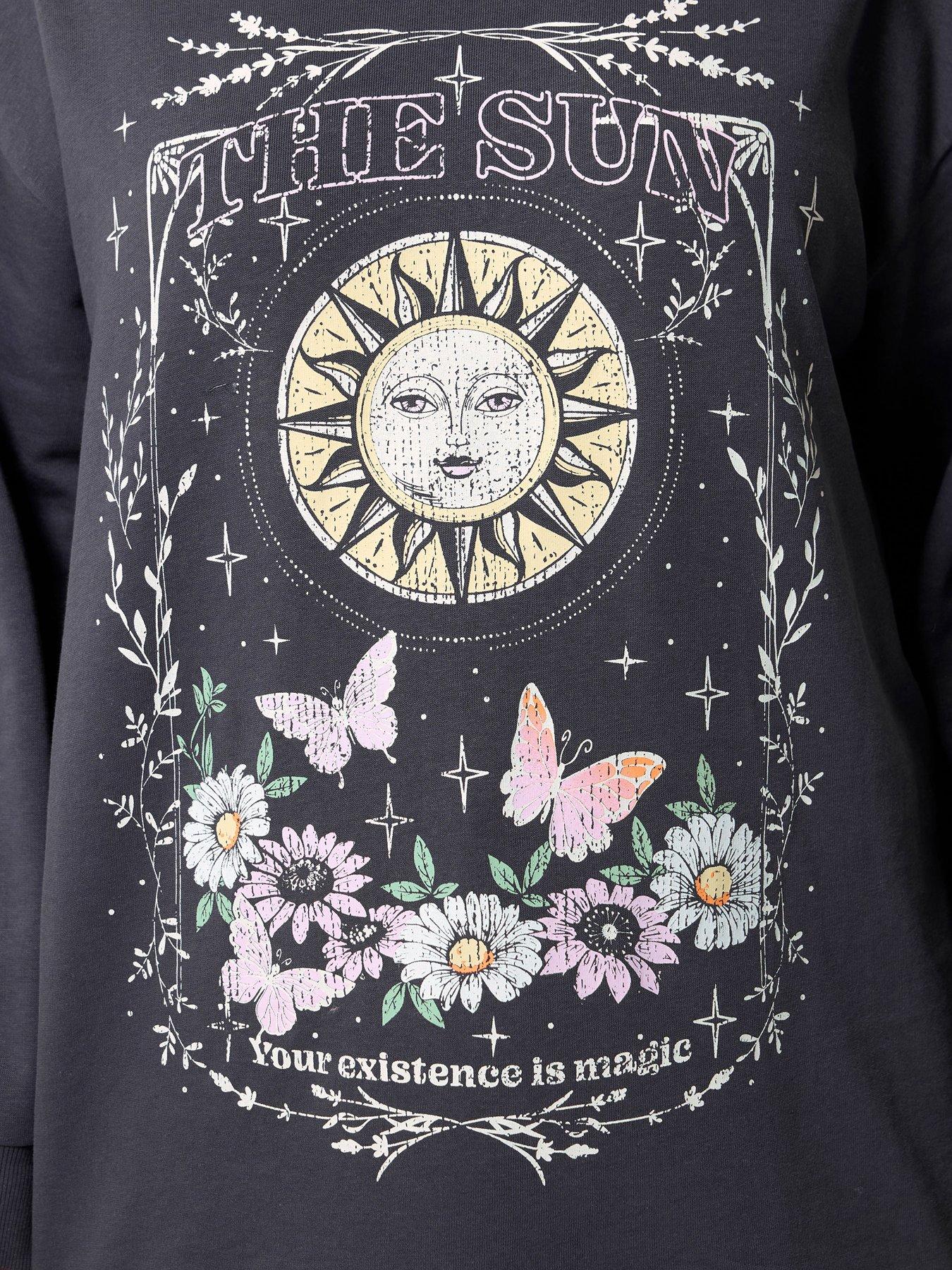 Image 4 of 5 of Yours Curve Sun &amp; Moon Sweatshirt