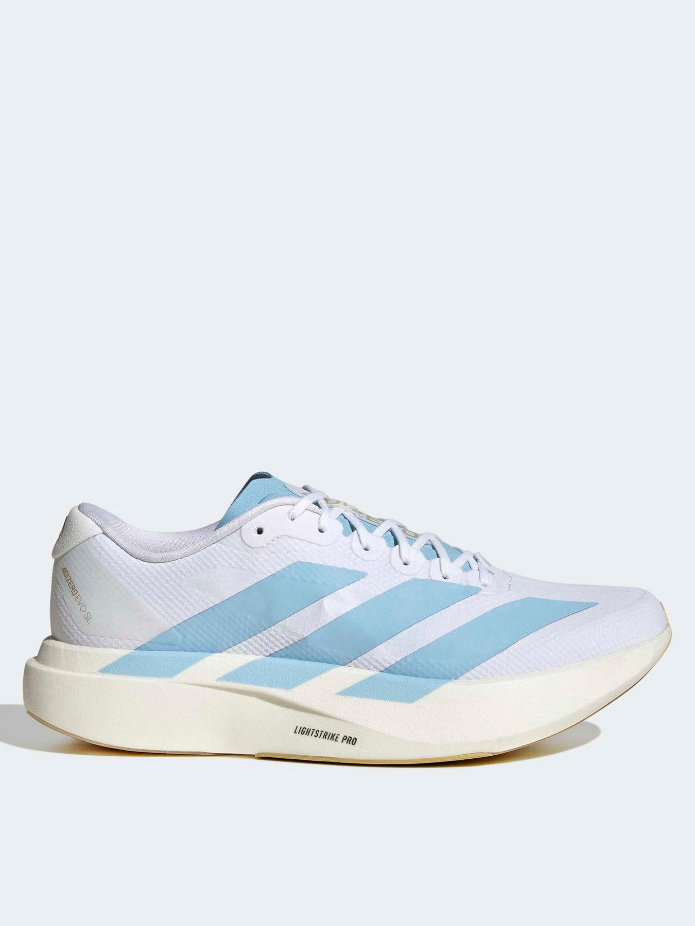adidas Mens Running Adizero Evo Sl Woven Trainers - Blue /White