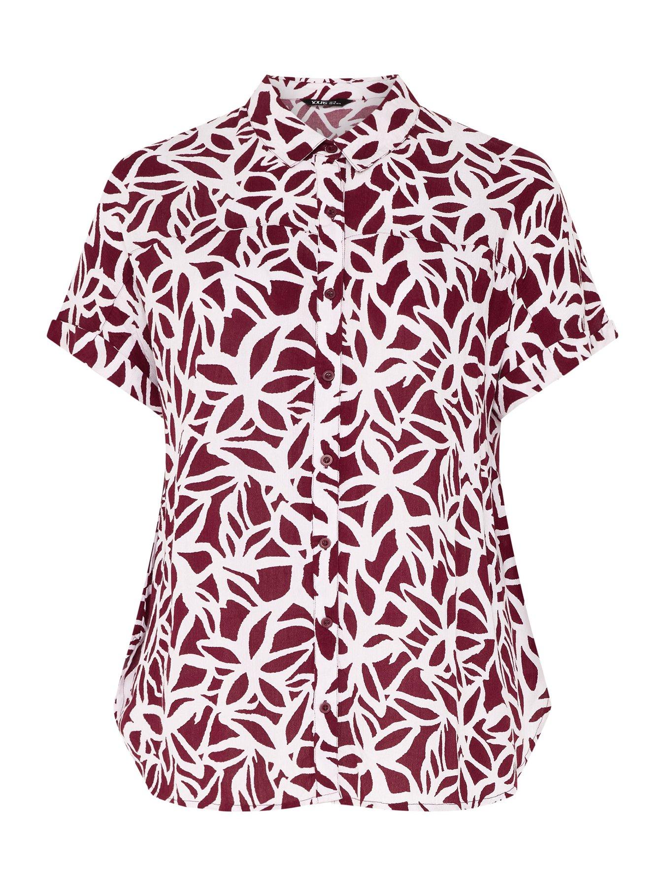 yours-curve-short-sleeve-crinkle-shirtdetail