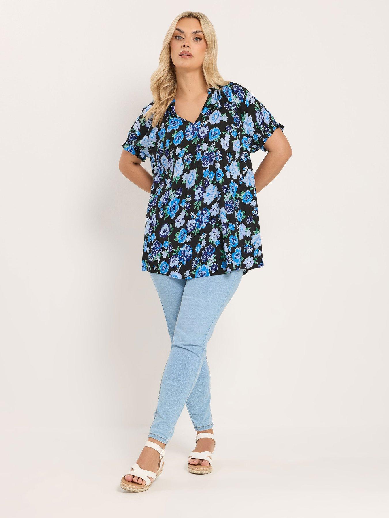 yours-curve-gypsy-crinkle-notch-neck-top-blueback