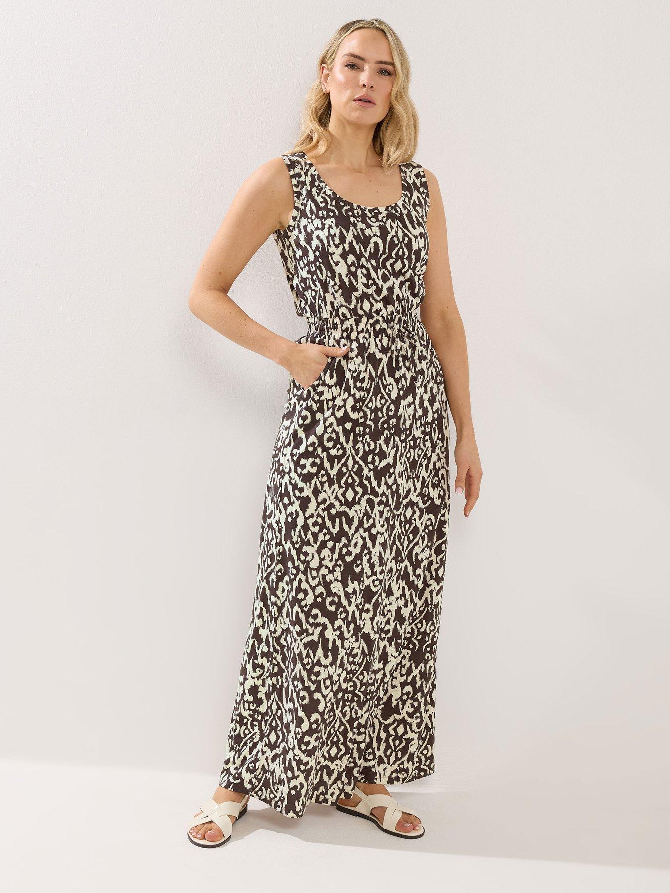 Long Tall Sally Tall Aztec Print Tie Waist Maxi Dress
