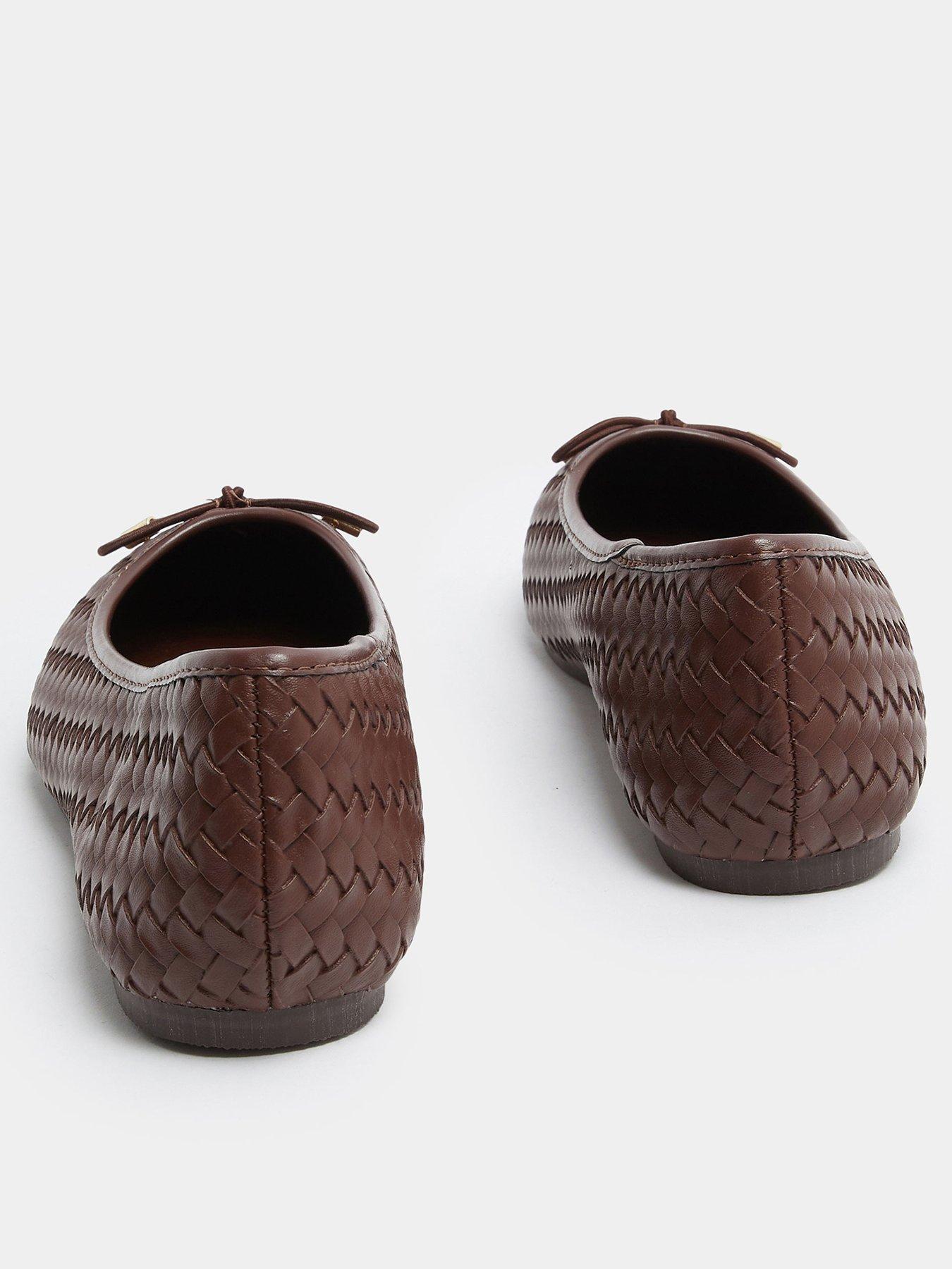 Image 3 of 4 of Long Tall Sally Woven Ballet Shoes - Brown