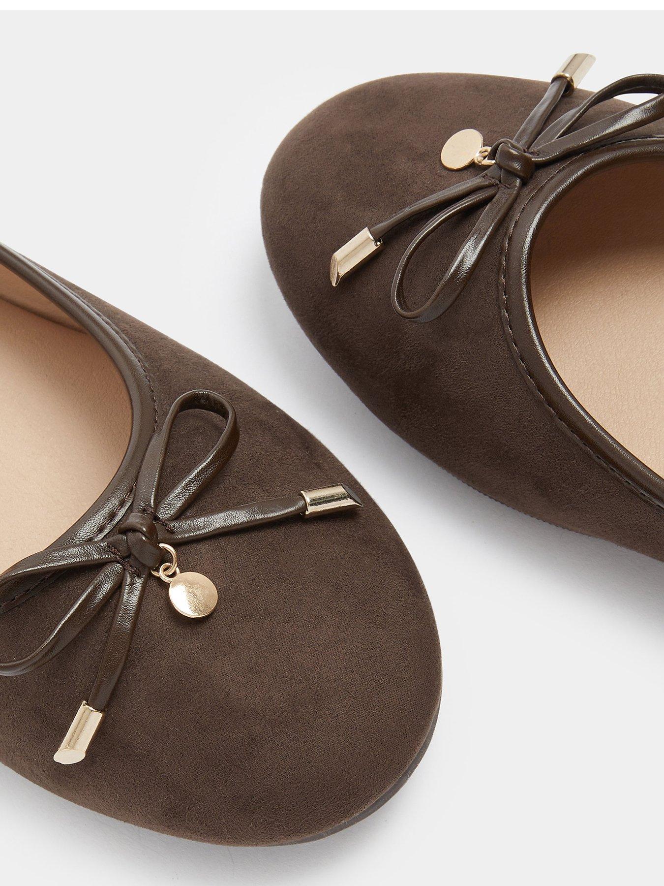 long-tall-sally-suedette-ballet-flat-shoes-brownoutfit