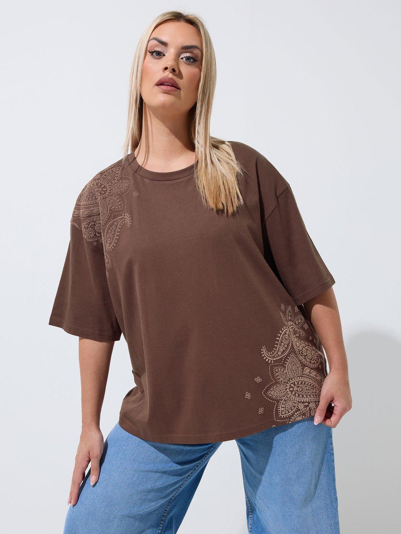Yours Curve Floral Print T-shirt
