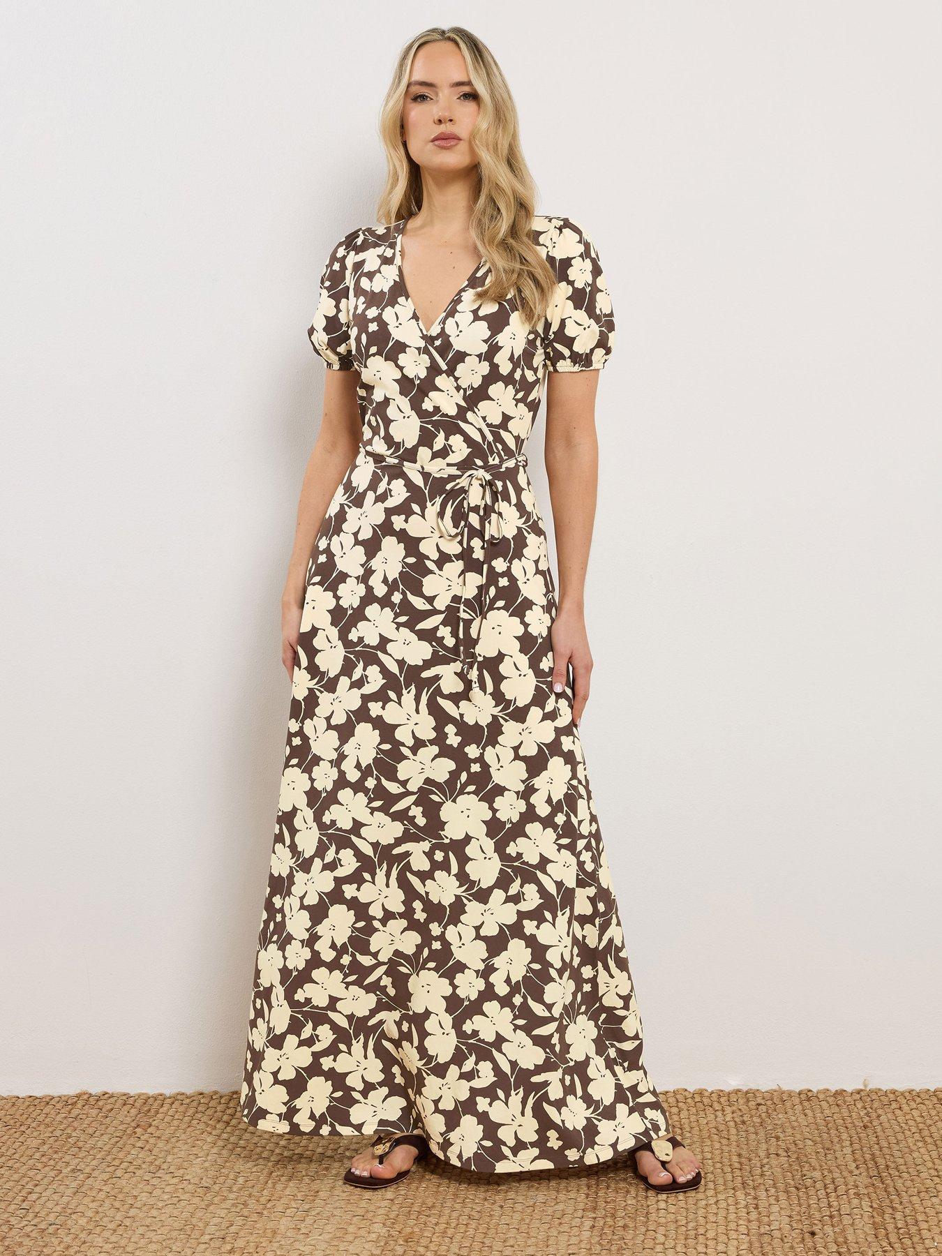 Long Tall Sally Tall Floral Wrap Maxi Dress