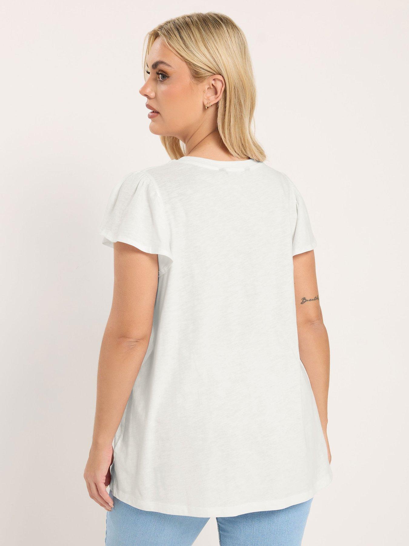 yours-curve-frill-sleeve-t-shirtstillFront