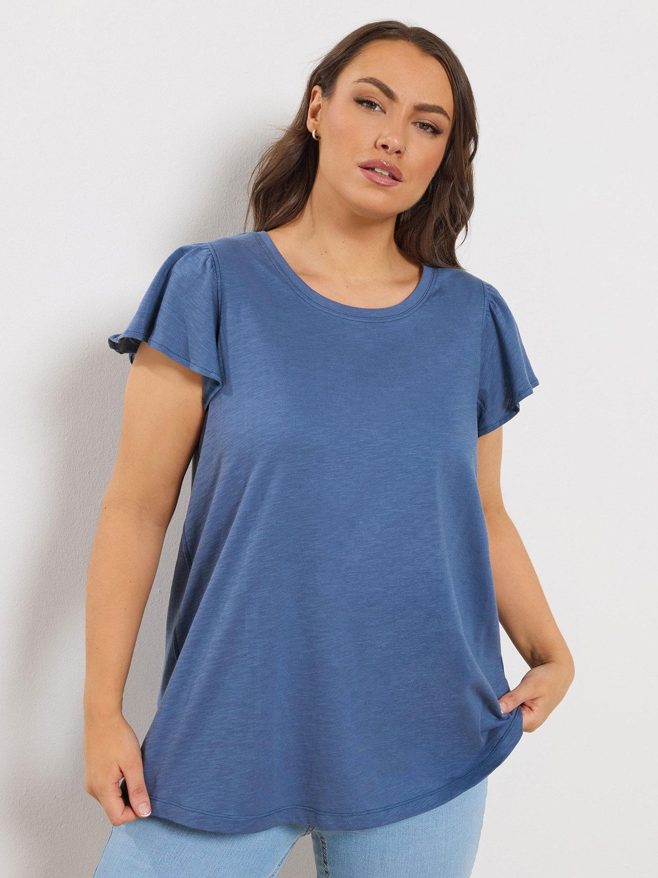 yours-curve-frill-sleeve-t-shirtfront