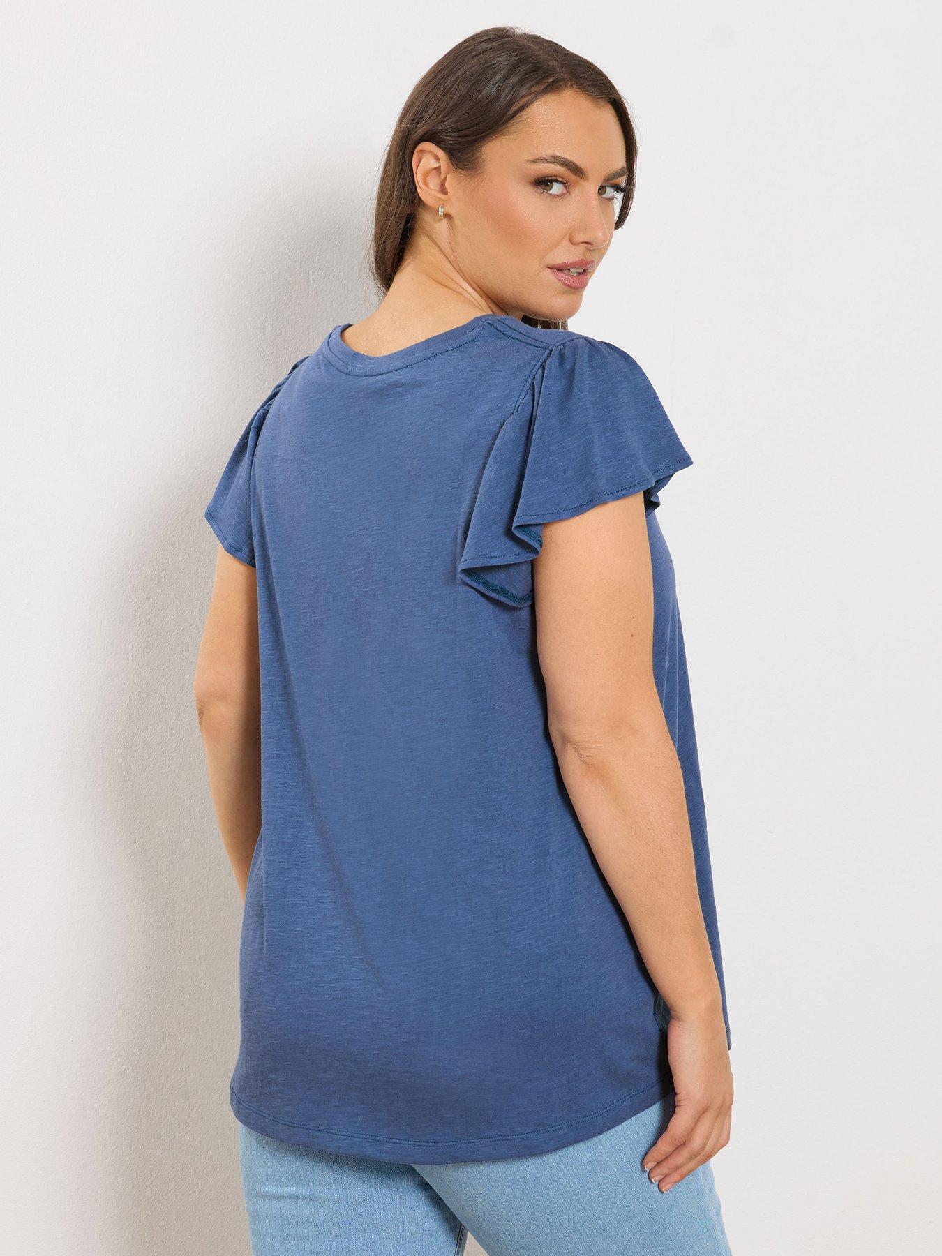 yours-curve-frill-sleeve-t-shirtstillFront