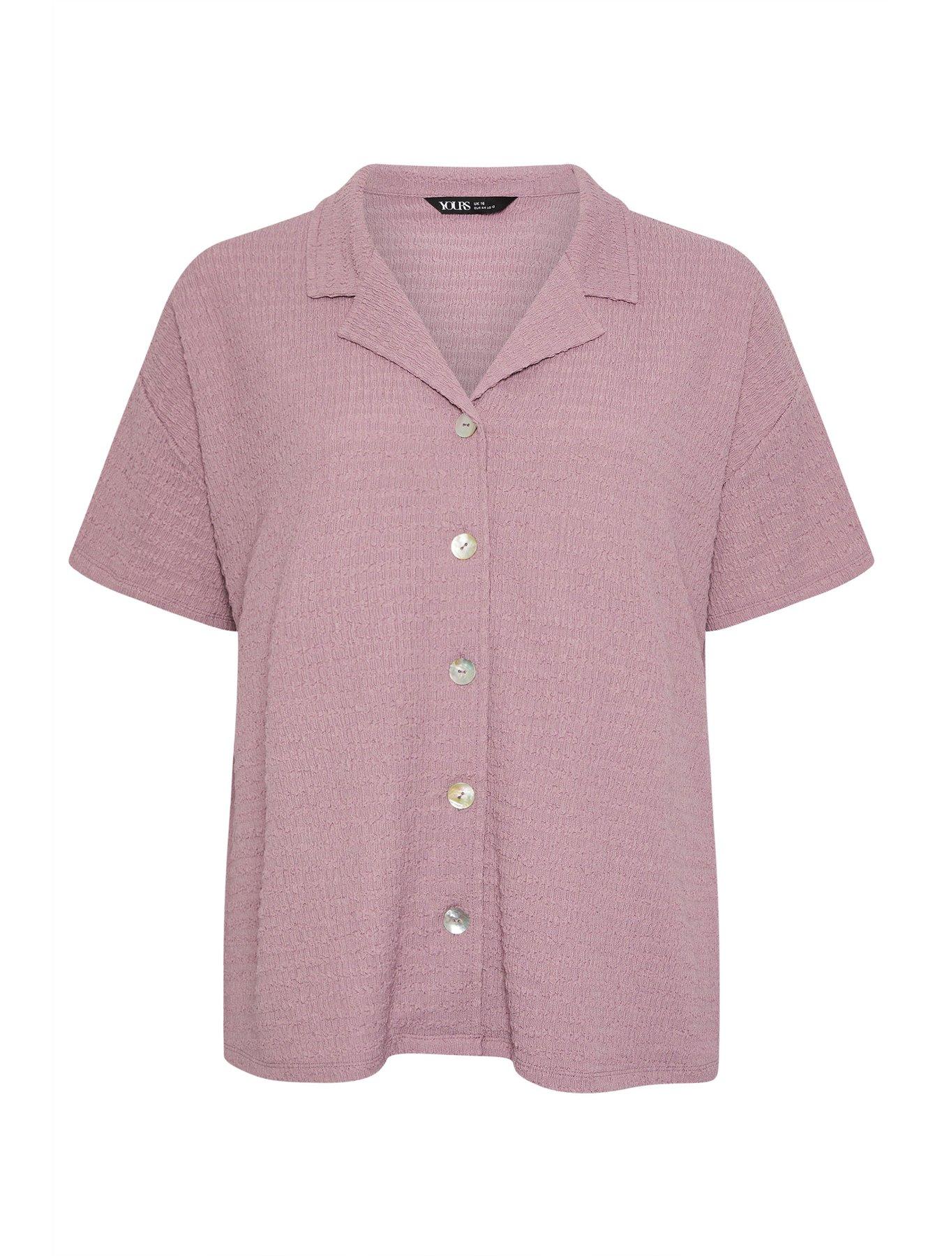 yours-curve-textured-resort-shirt-pinkdetail