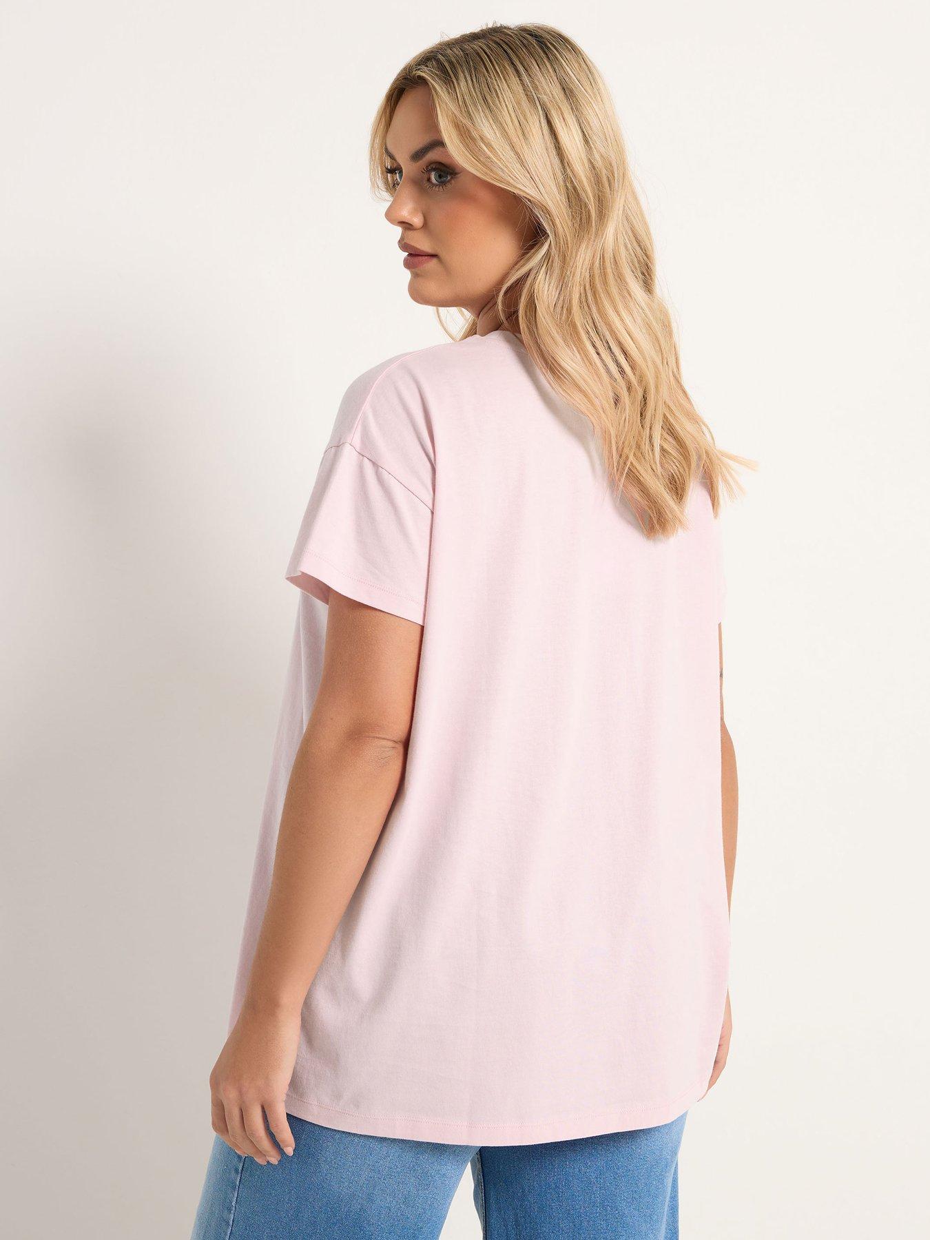 yours-curve-placement-core-t-shirt-pinkstillFront