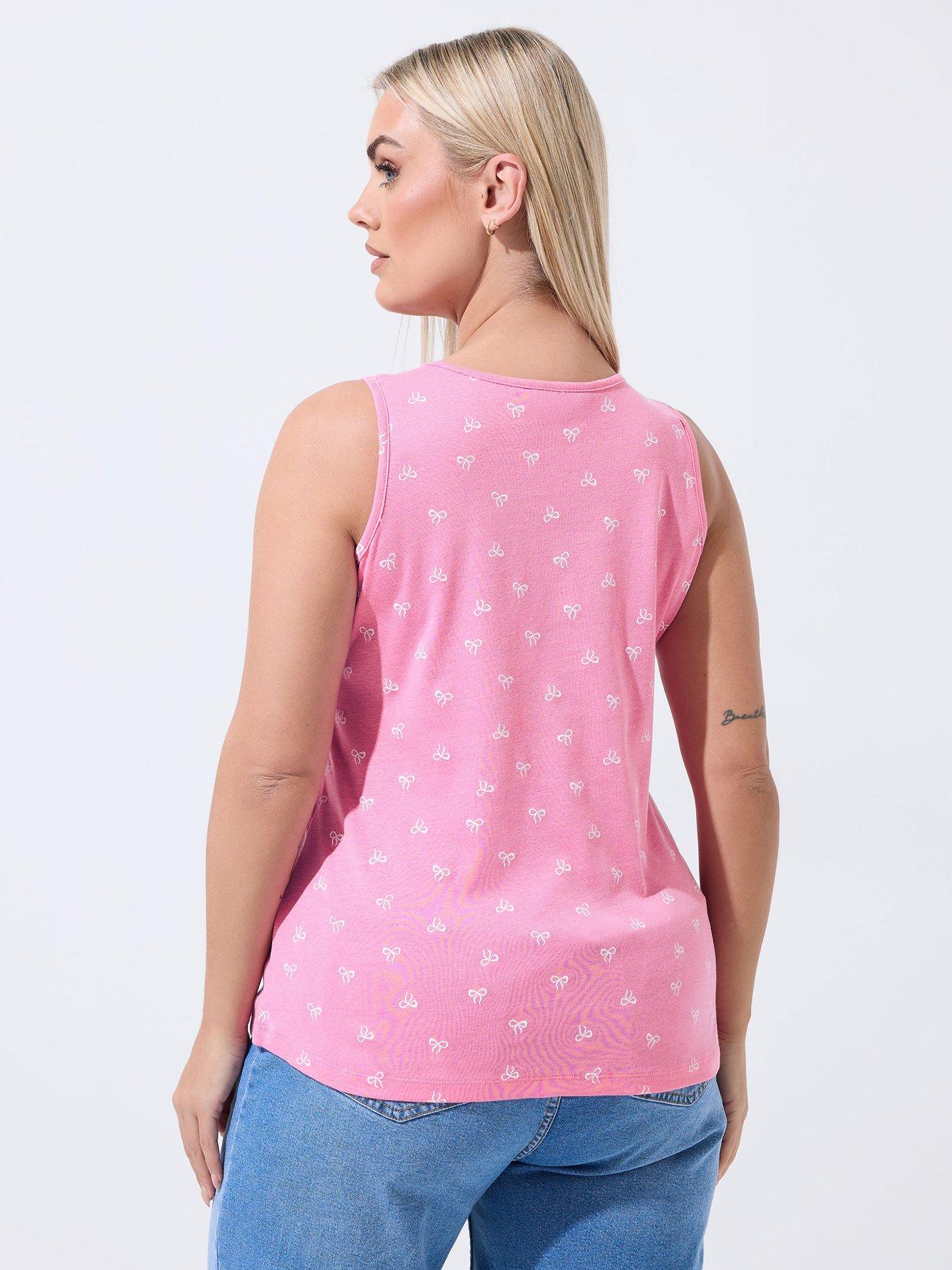 yours-curve-bow-print-ribbed-veststillFront