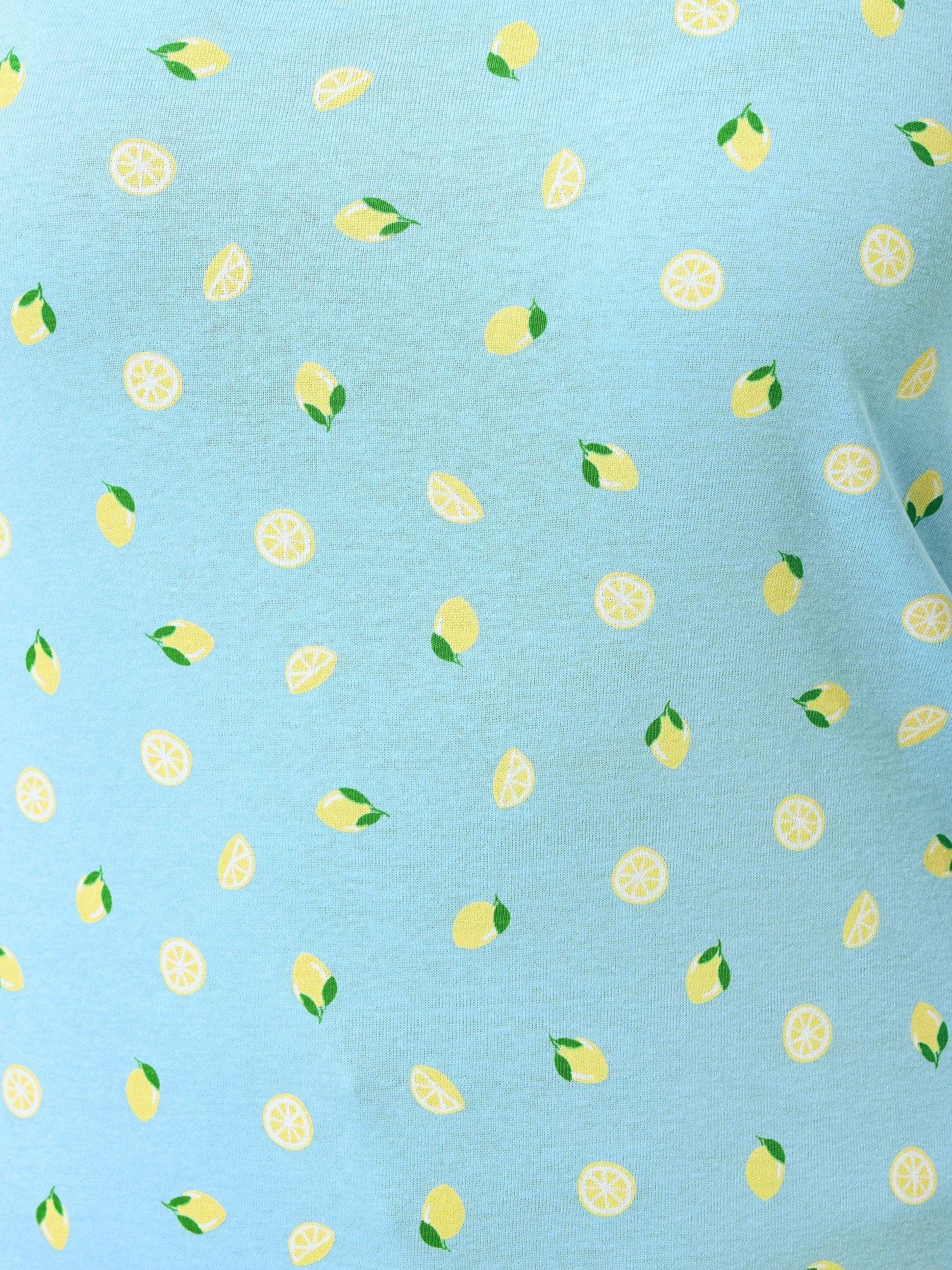 yours-curve-lemon-print-ribbed-vestoutfit