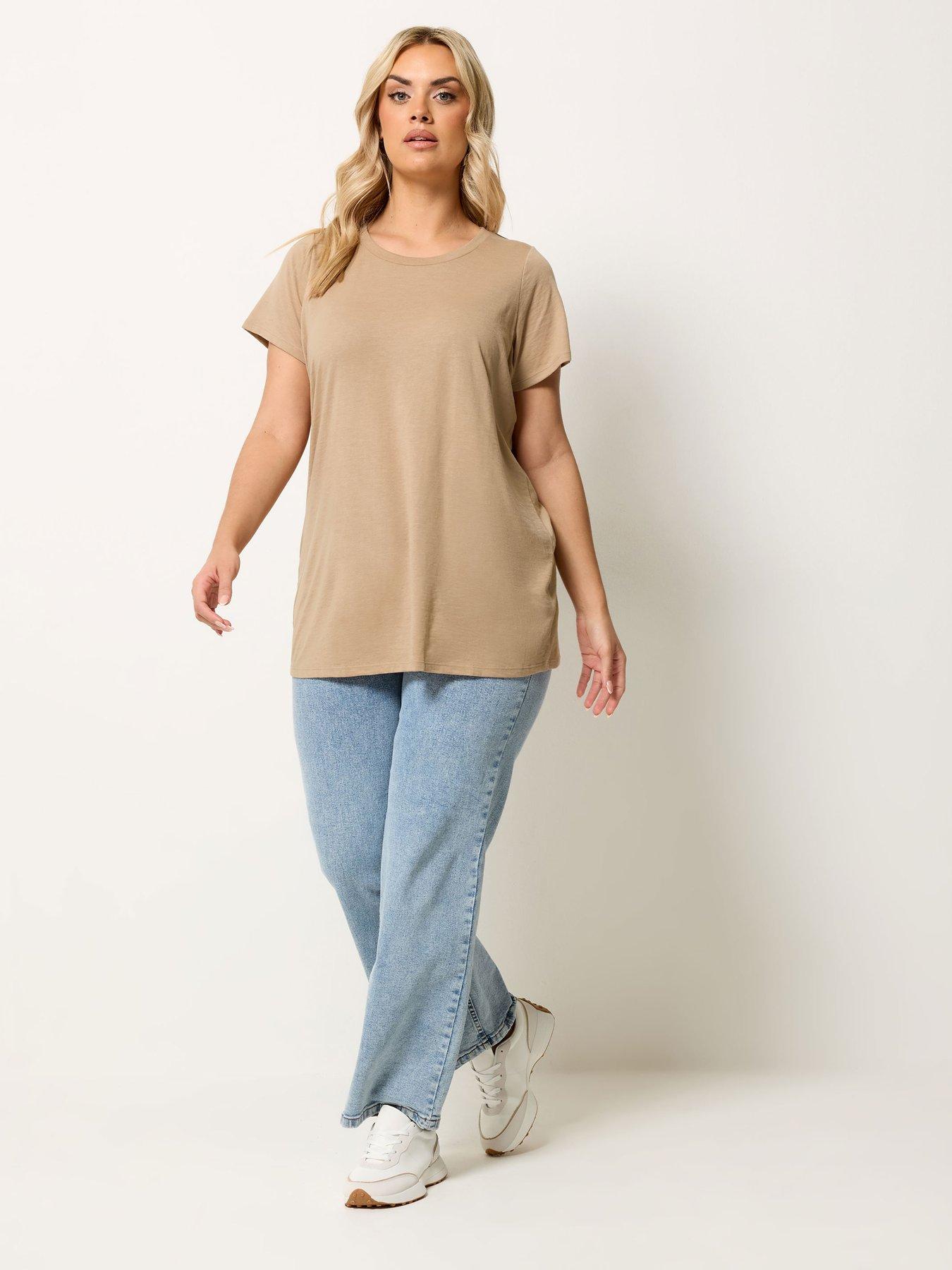 yours-curve-3-pack-short-sleeve-basic-t-shirts-multioutfit