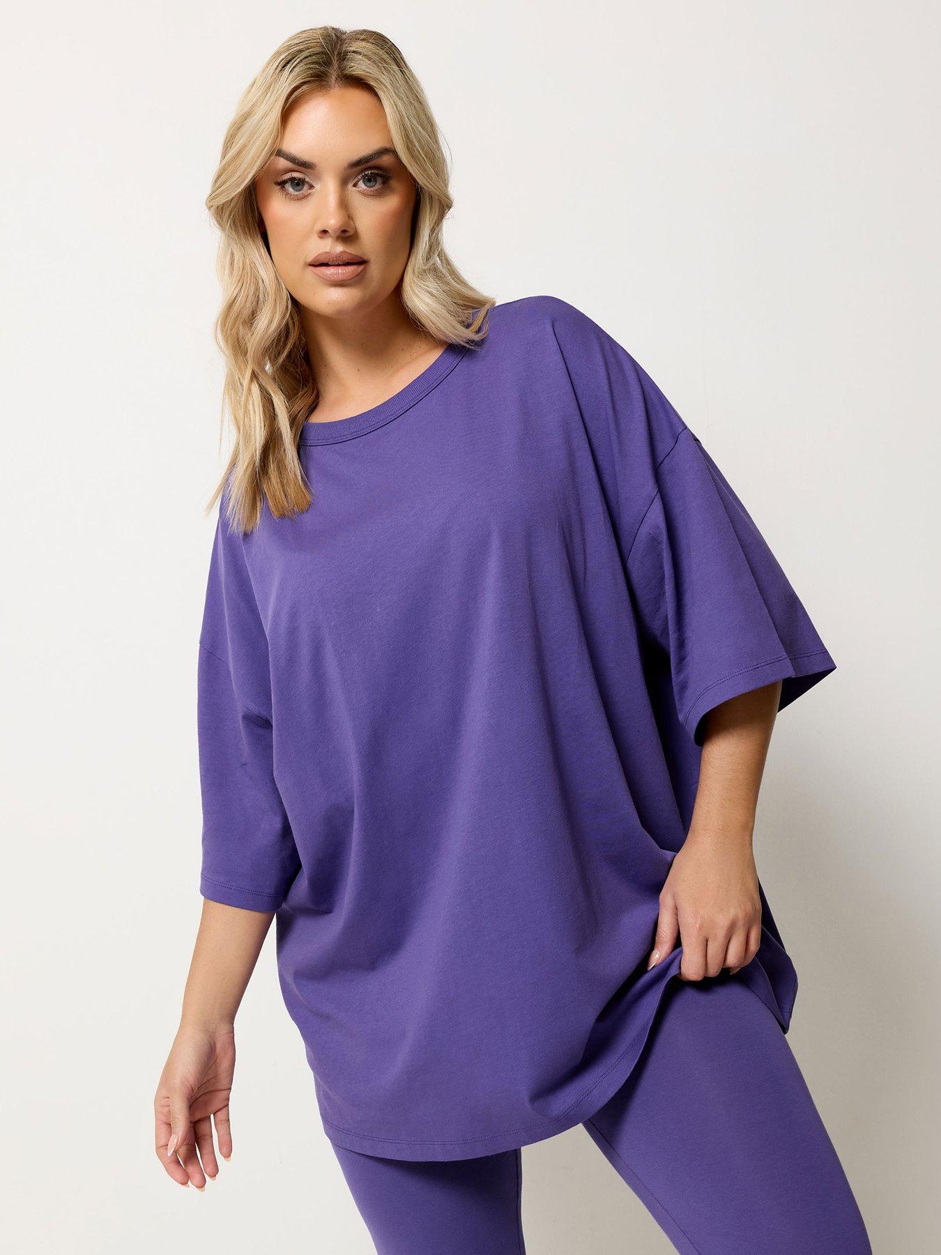 yours-curve-boxy-t-shirt-purplefront