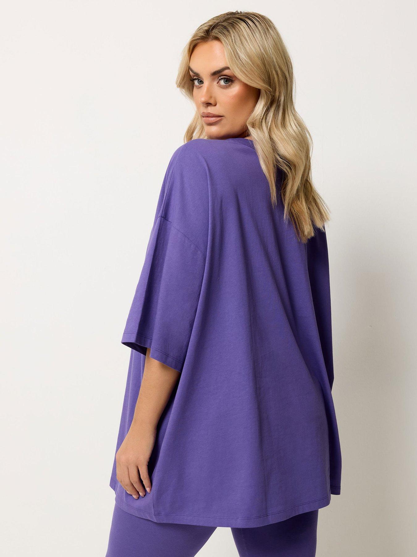 yours-curve-boxy-t-shirt-purplestillFront