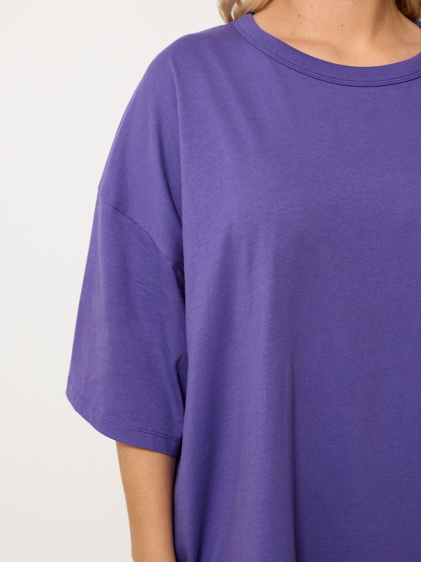 yours-curve-boxy-t-shirt-purpleoutfit