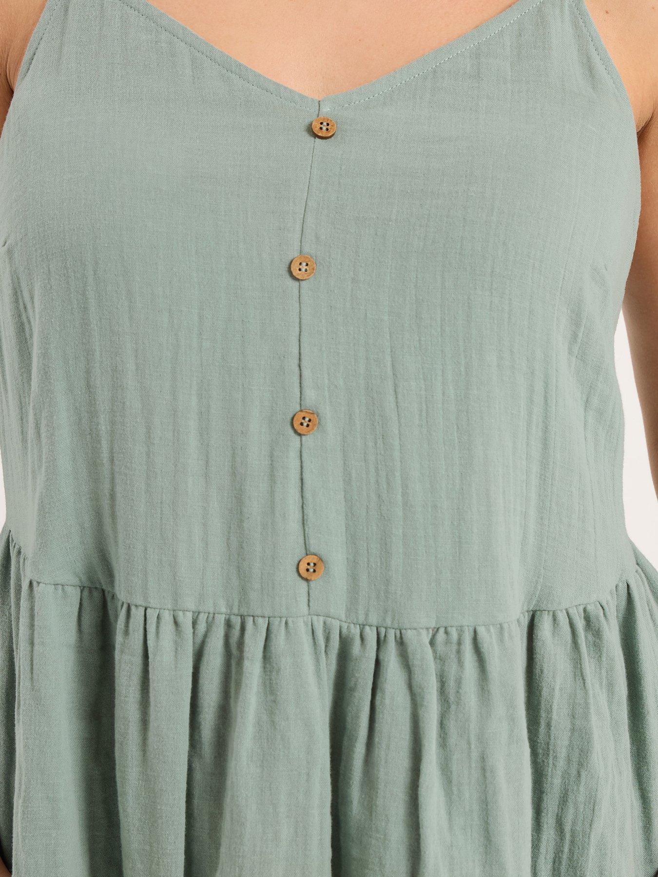yours-curve-cheesecloth-smock-cami-top-greenoutfit