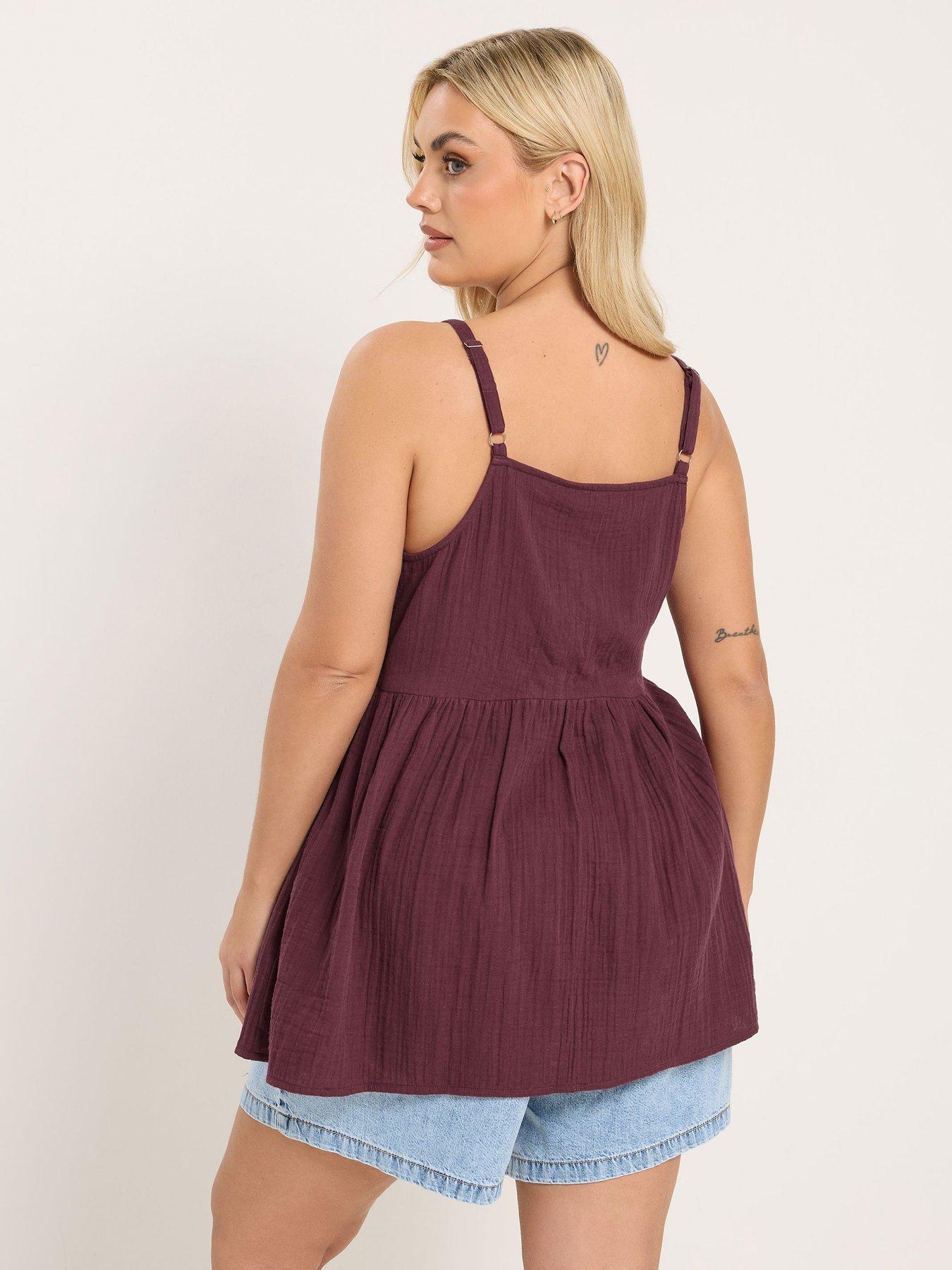 Image 2 of 4 of Yours Curve Cheesecloth Smock Cami