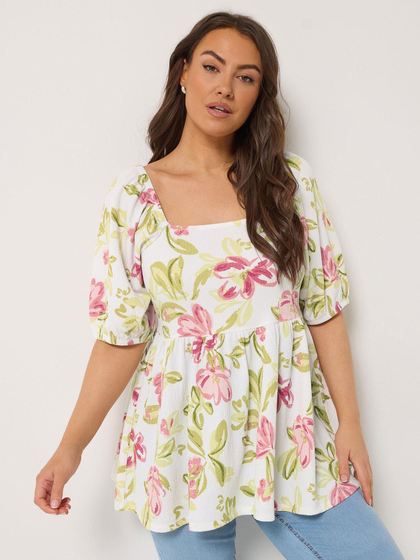 yours-curve-square-neck-peplum-topoutfit