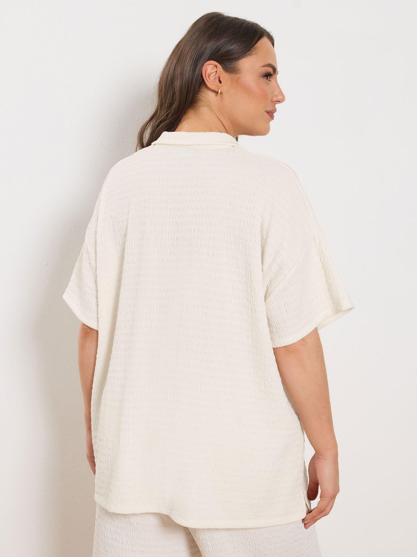 yours-curve-textured-resort-shirt-creamstillFront