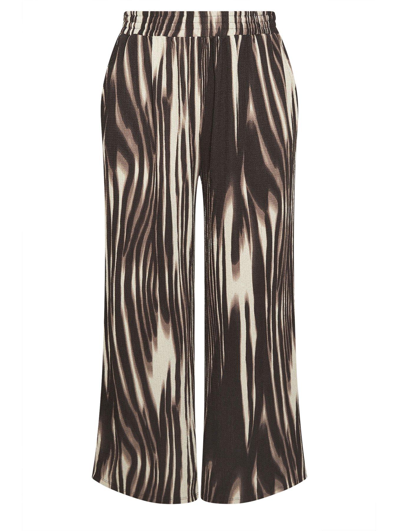 yours-curve-jersey-wide-leg-printed-trousers-browndetail