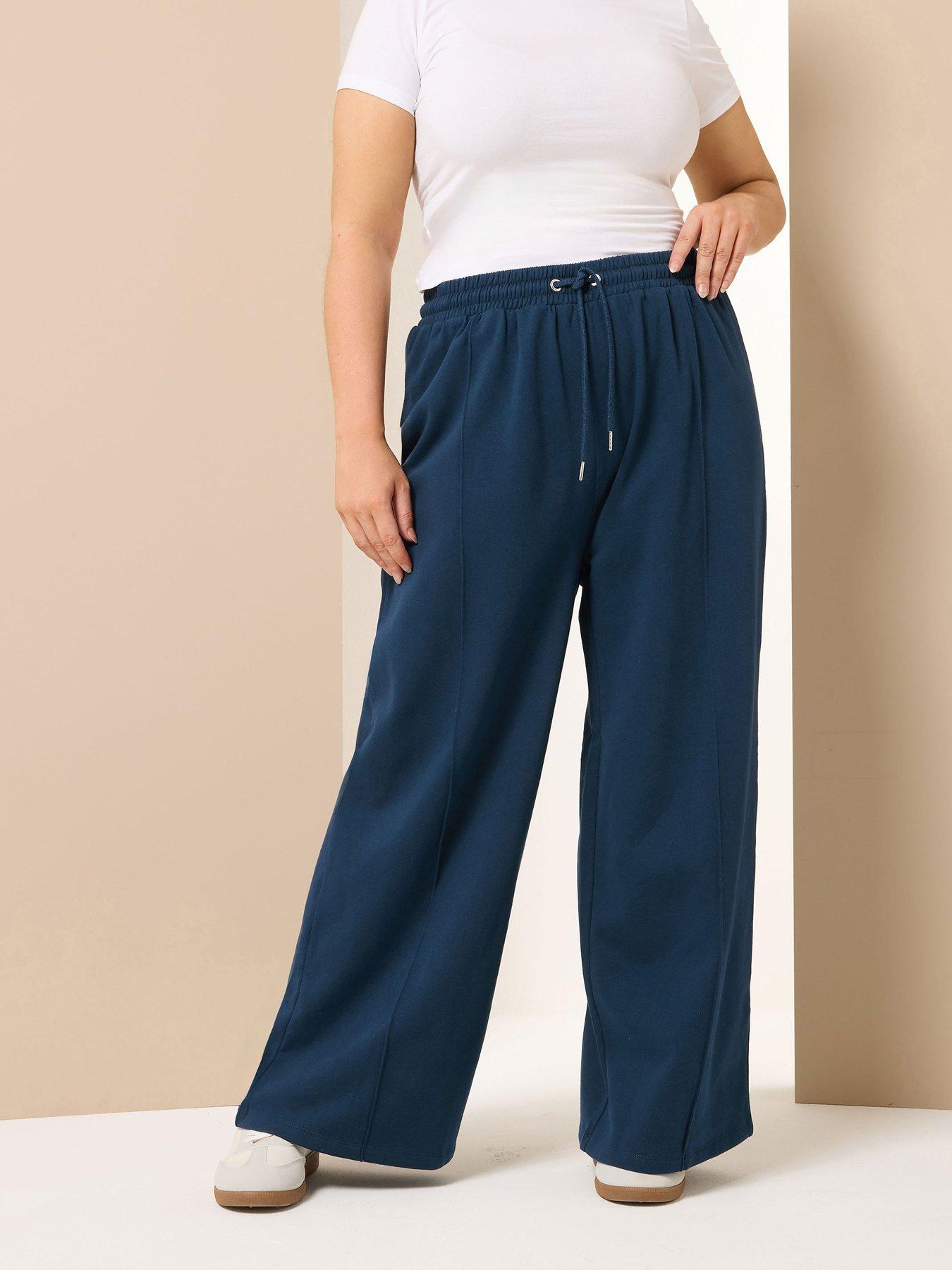 Yours Curve Crew Neck Sweatshirt  &  Wide Leg Joggers Set