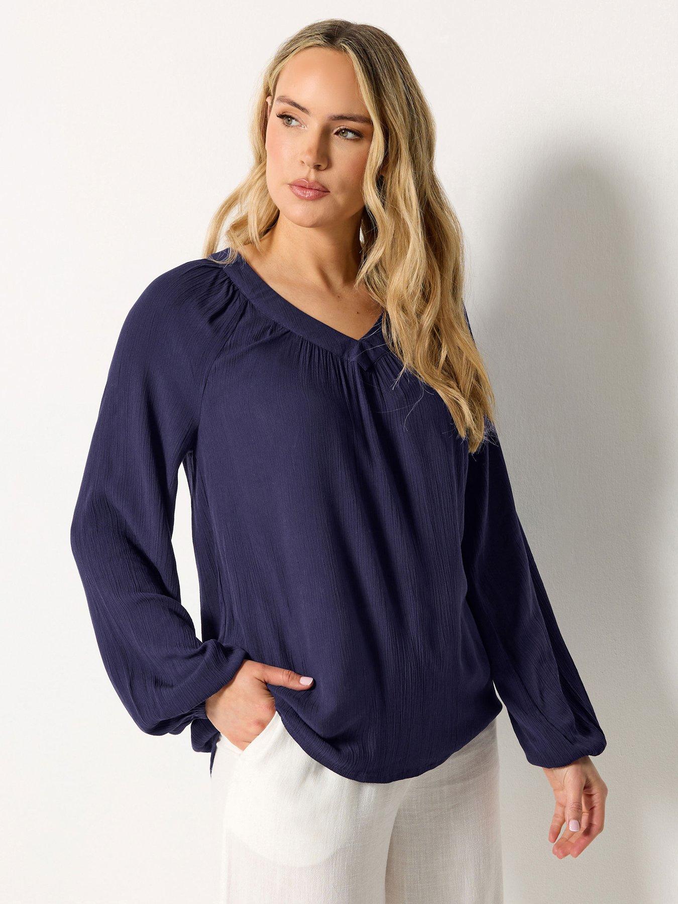 Long Tall Sally Tall V-neck Crinkle Top