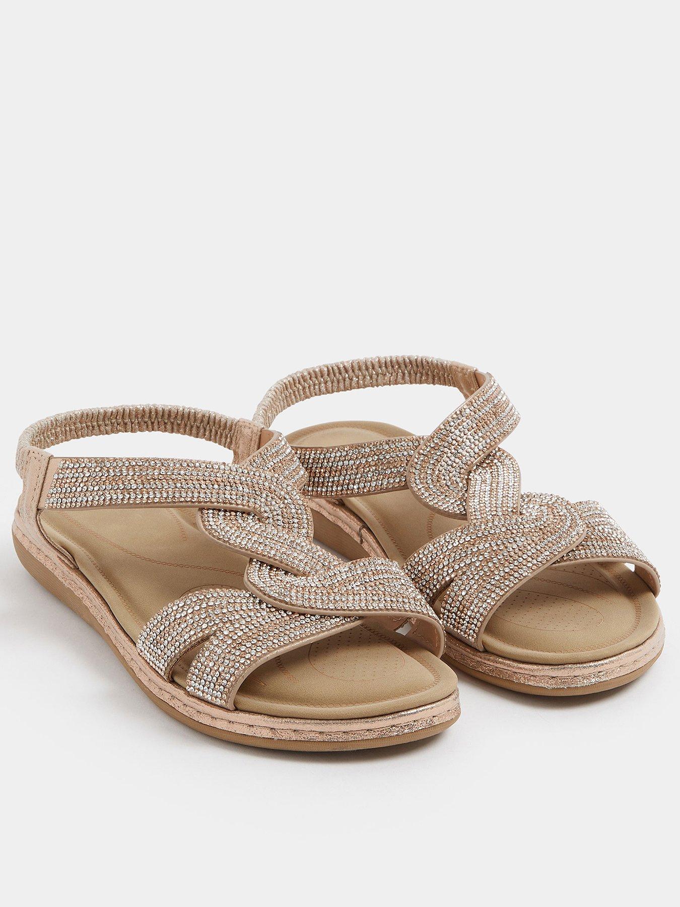 yours-extra-wide-fit-twisted-front-sandalstillFront