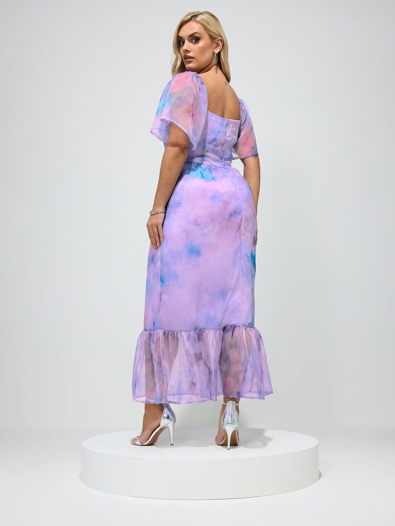yours-curve-abstract-organza-dress-purplestillFront