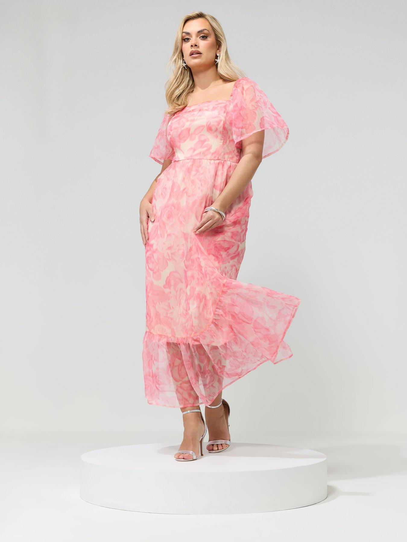 yours-curve-abstract-organza-dress-pinkback