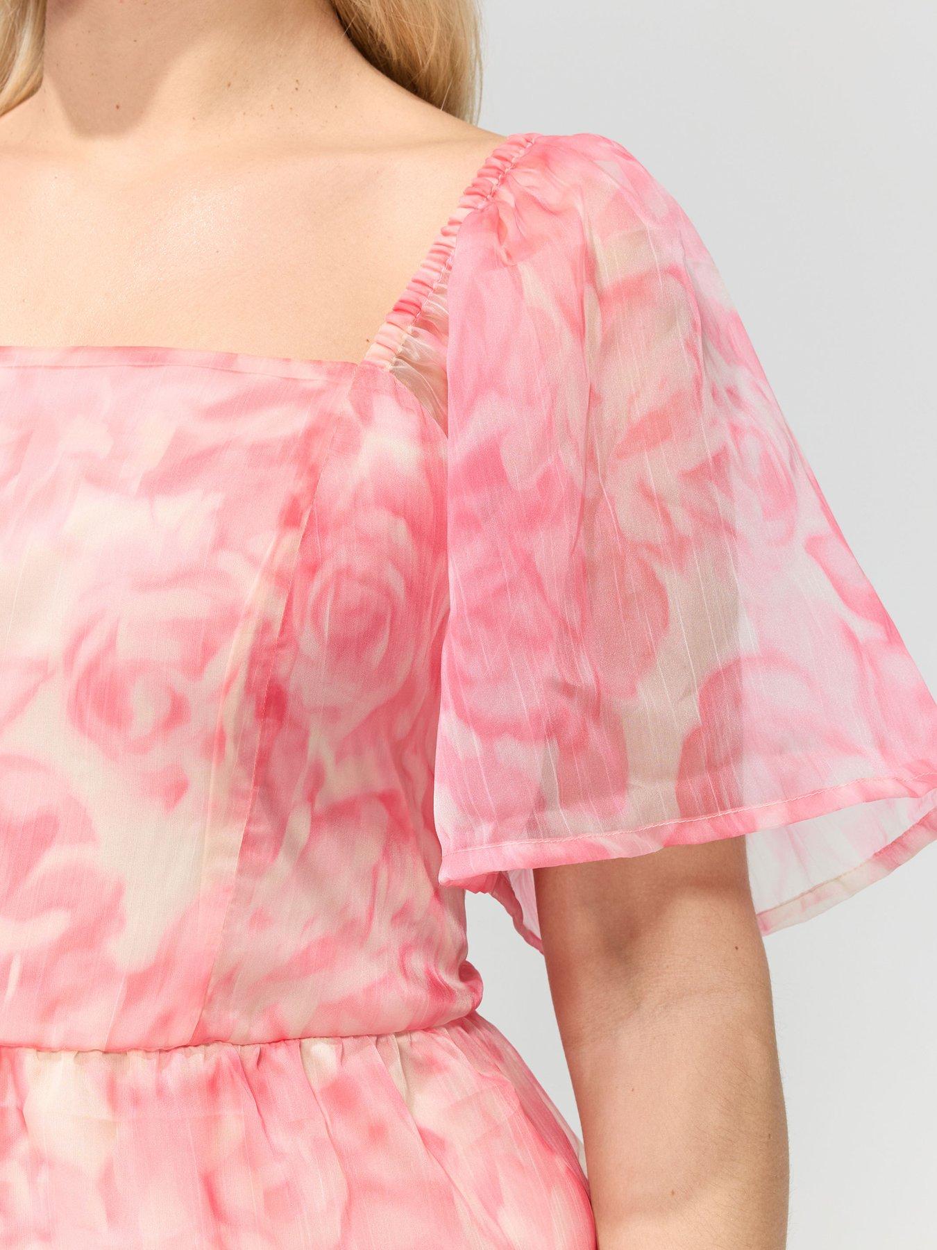 yours-curve-abstract-organza-dress-pinkoutfit