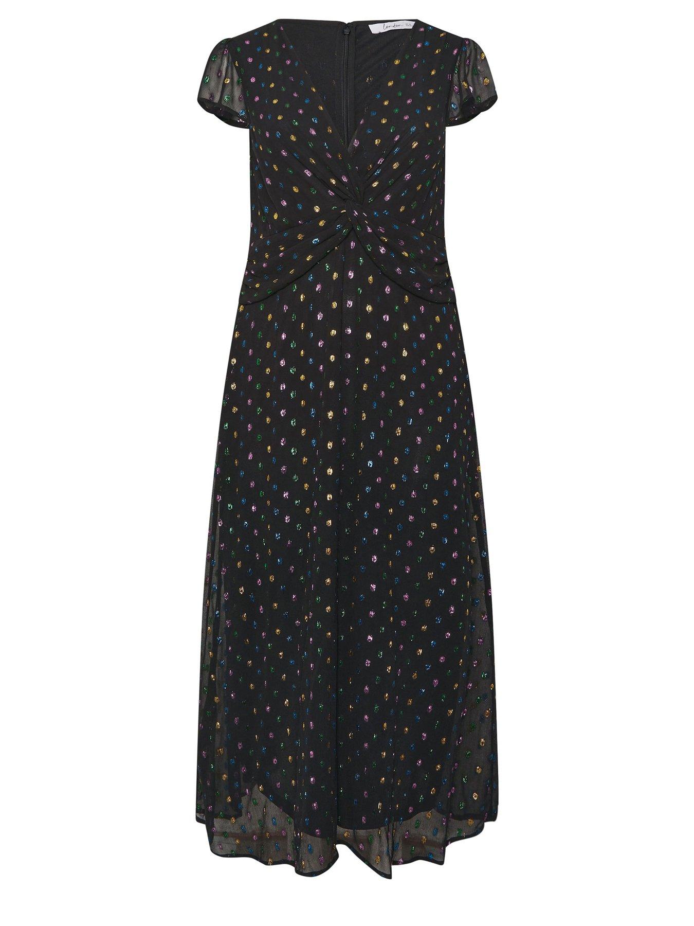yours-curve-twist-front-metallic-dress-blackdetail
