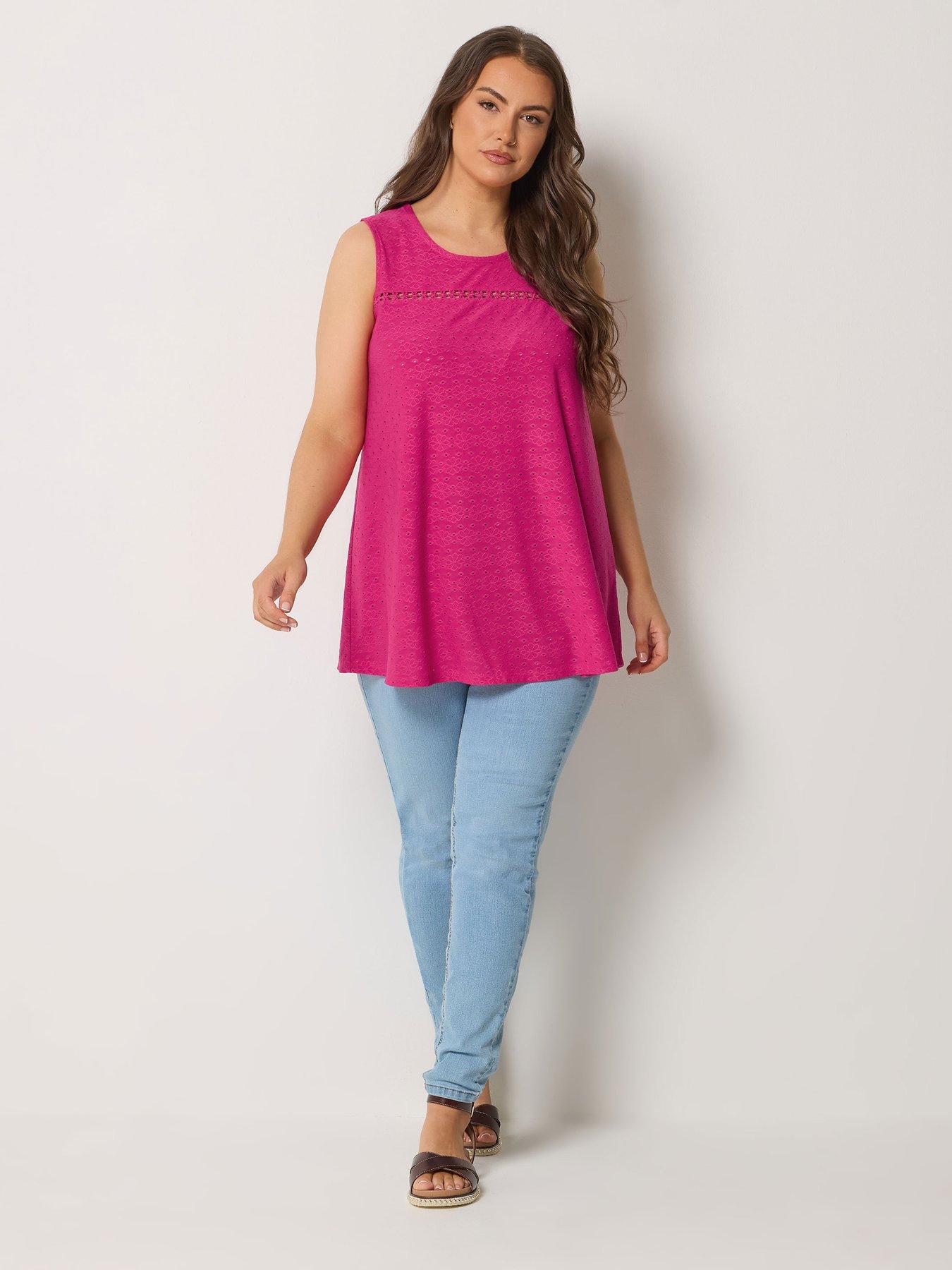 yours-curve-broderie-crochet-vest-pinkback