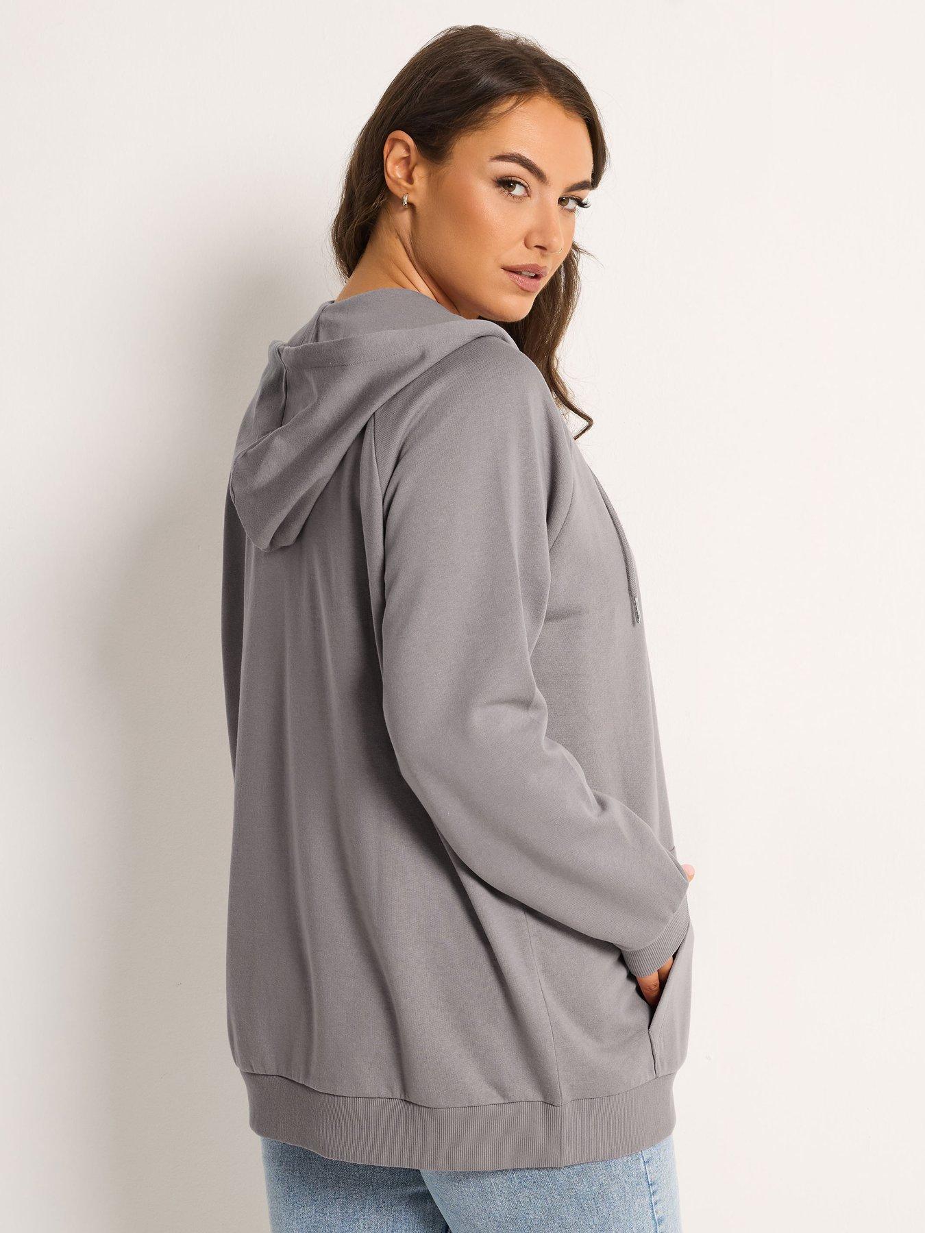 Image 2 of 5 of Yours Curve Zip Through Hoodie - Mauve