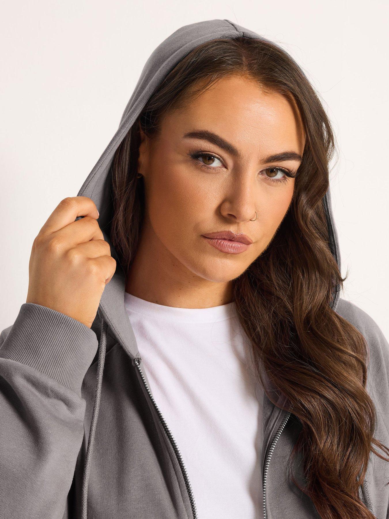 Image 5 of 5 of Yours Curve Zip Through Hoodie - Mauve