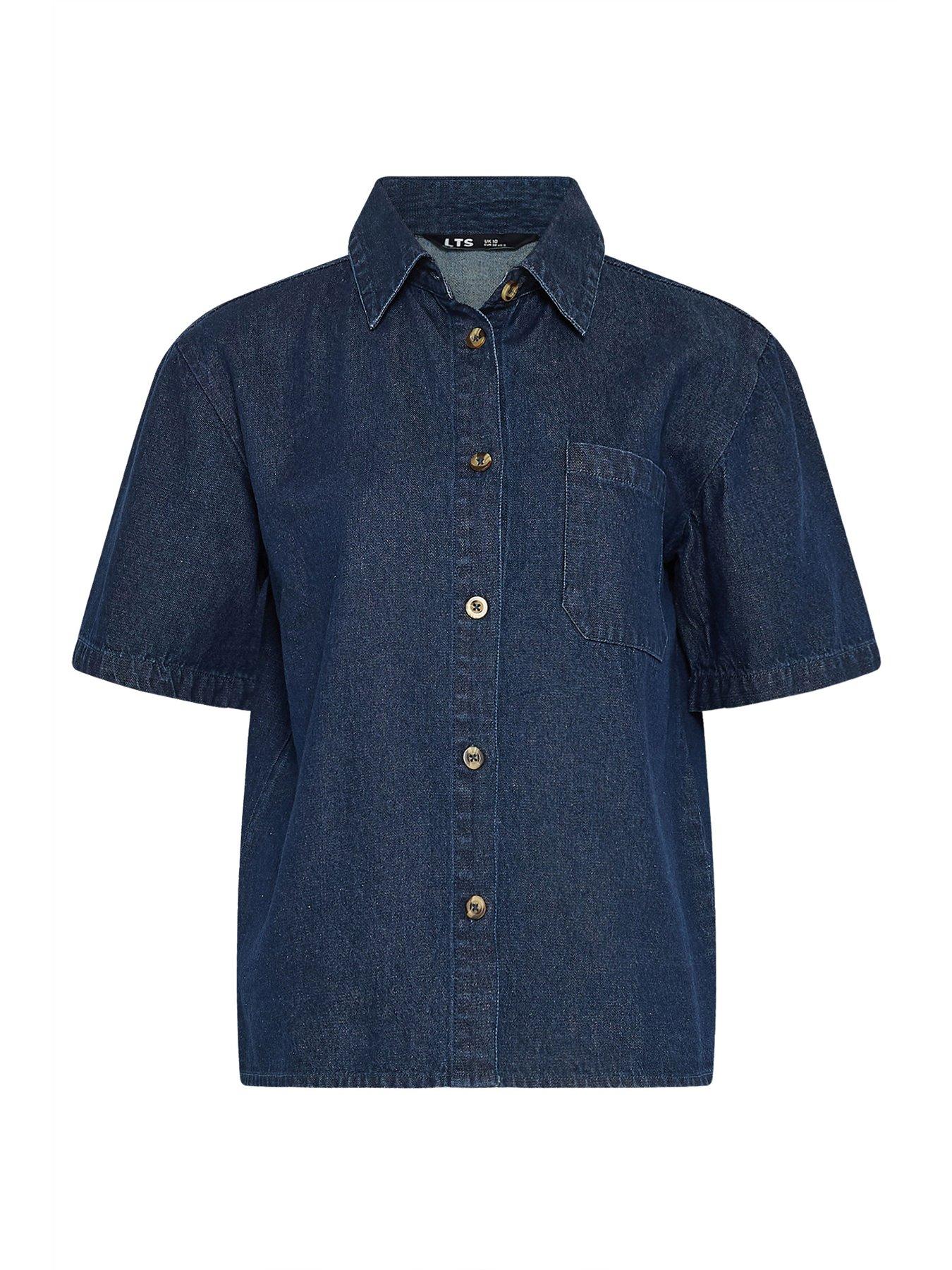 Image 5 of 5 of Long Tall Sally Denim Short Sleeve - Blue