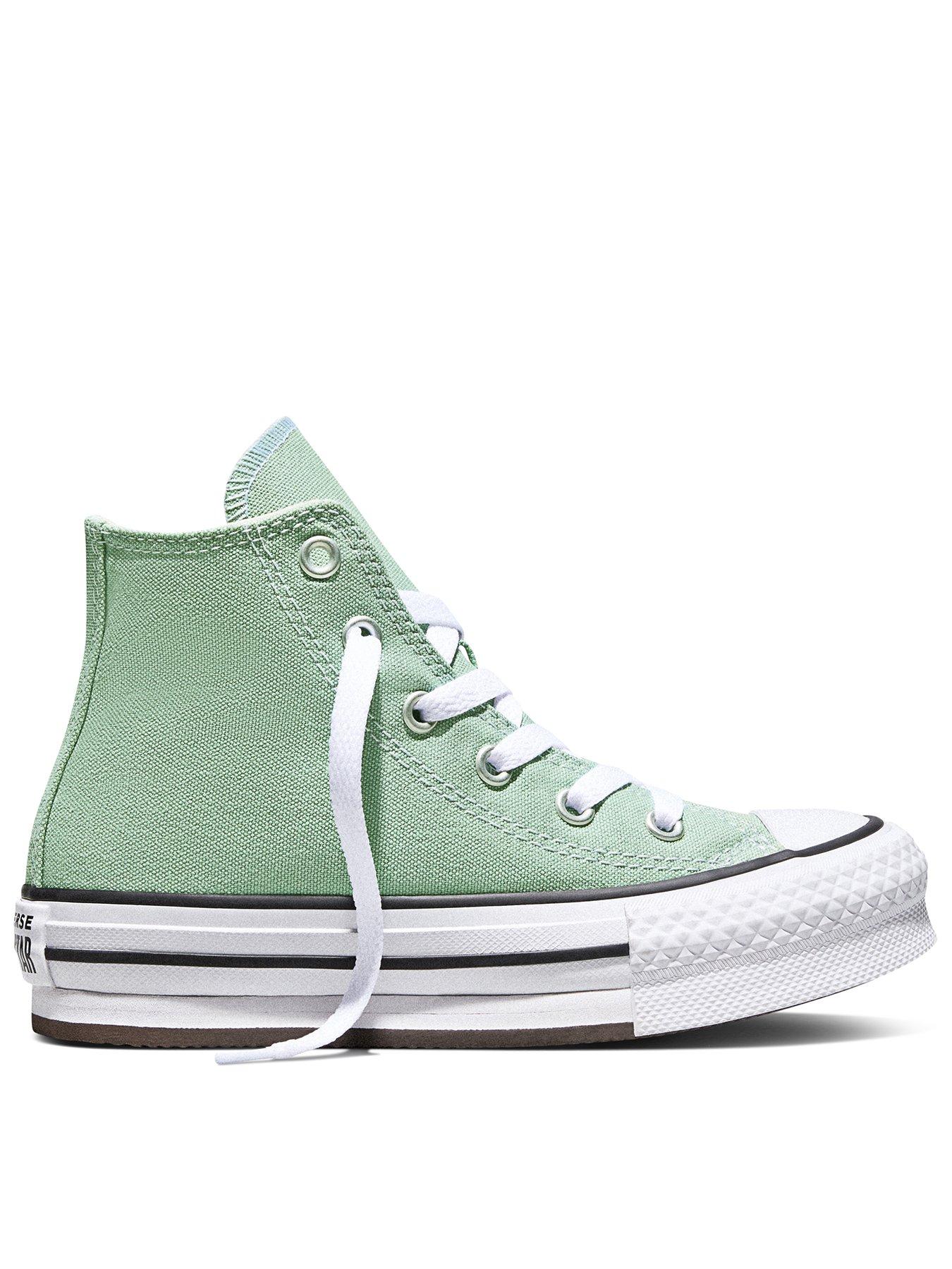 Image 1 of 6 of Converse Kids Chuck Taylor All Star Eva Lift High Top - Green