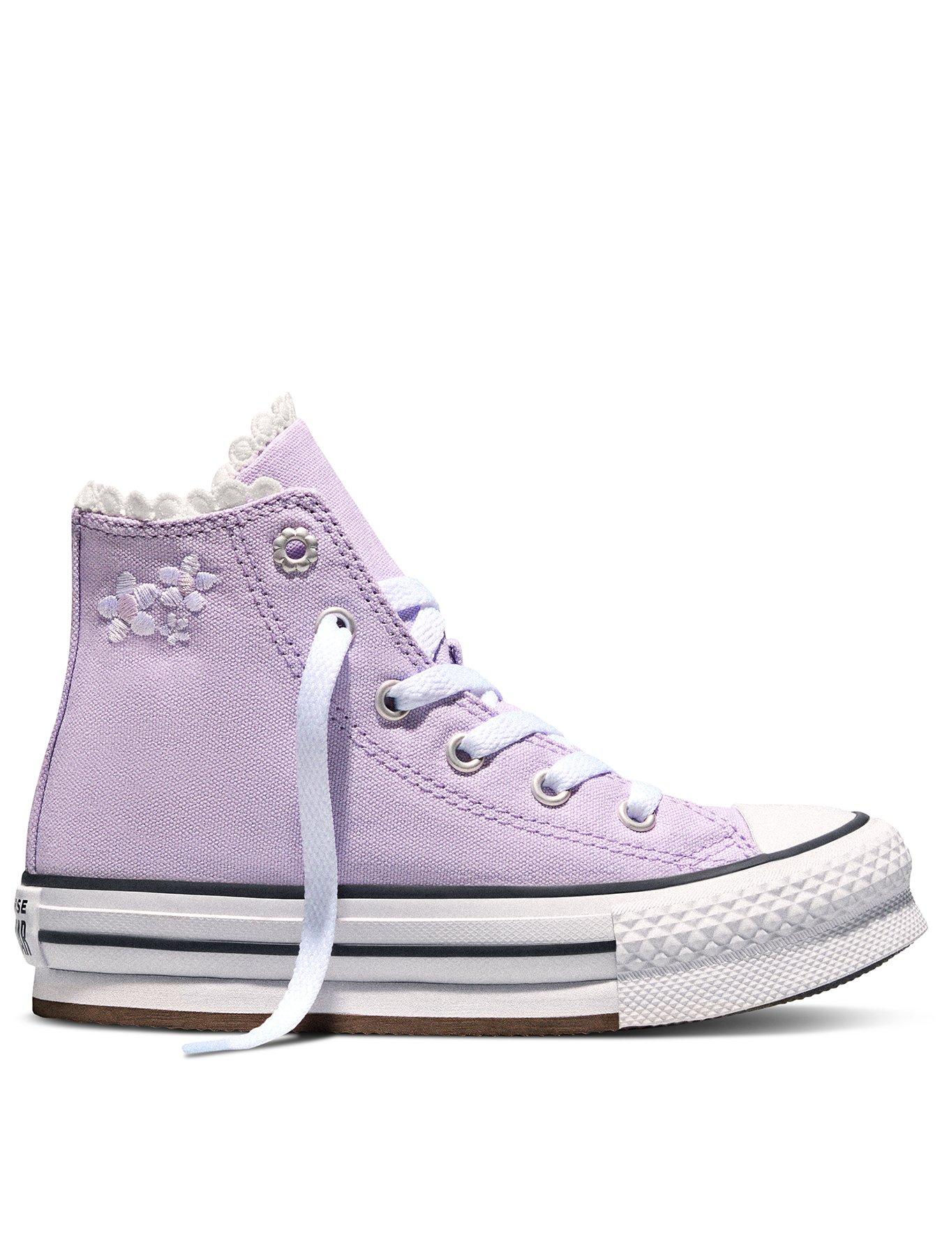 Image 1 of 6 of Converse Kids Chuck Taylor All Star Eva Lift High Top - Purple