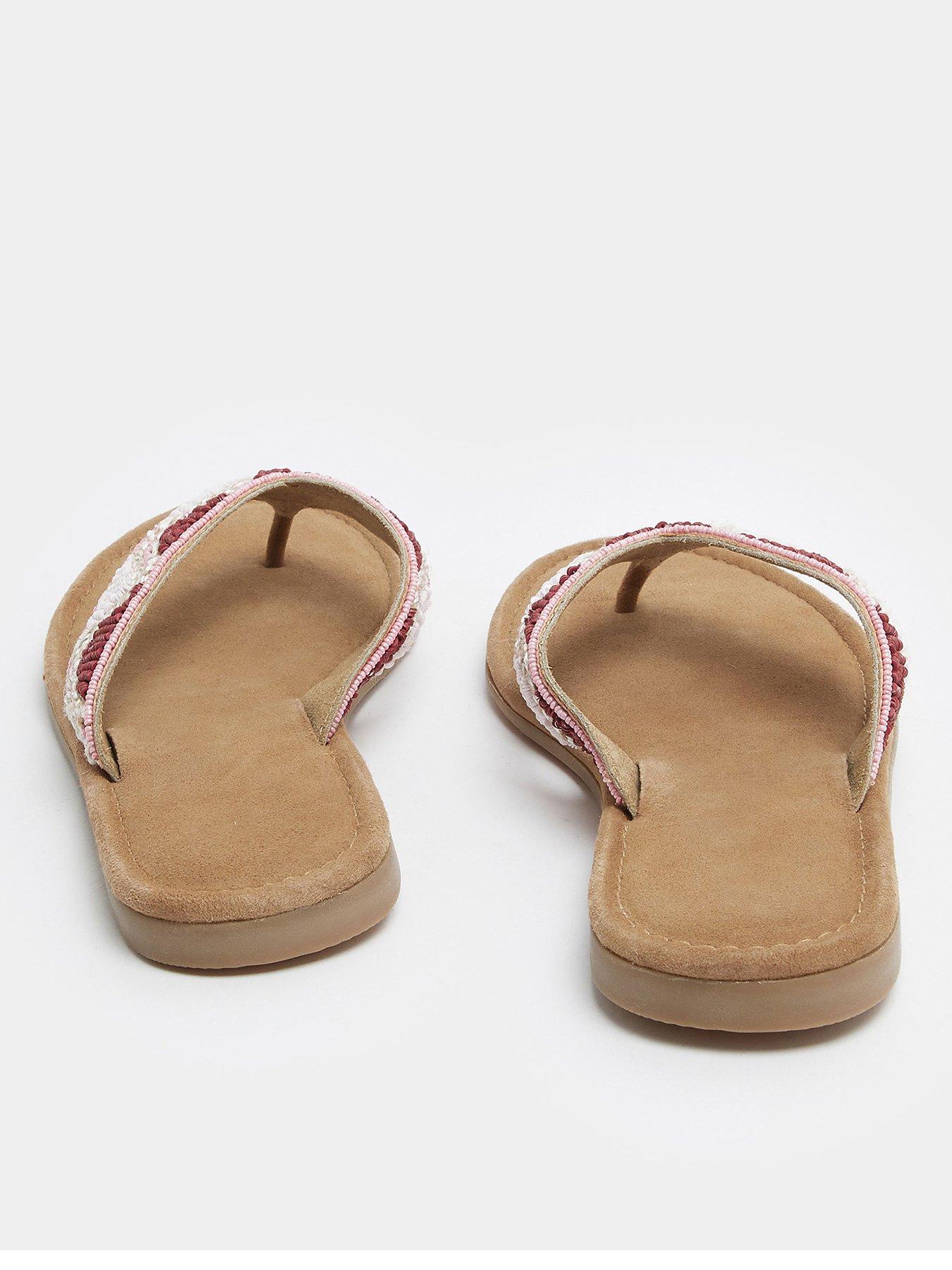 Image 3 of 4 of Yours Wide Fit Beaded Toe Sandal