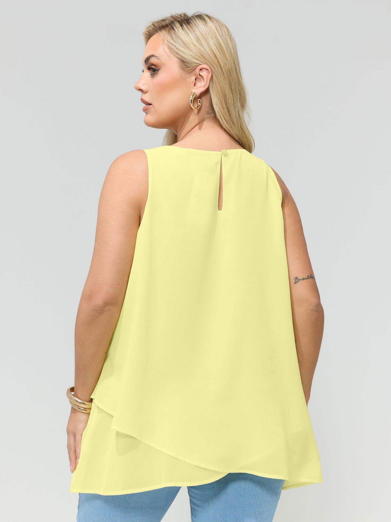 Image 2 of 5 of Yours Curve Layered Top - Yellow