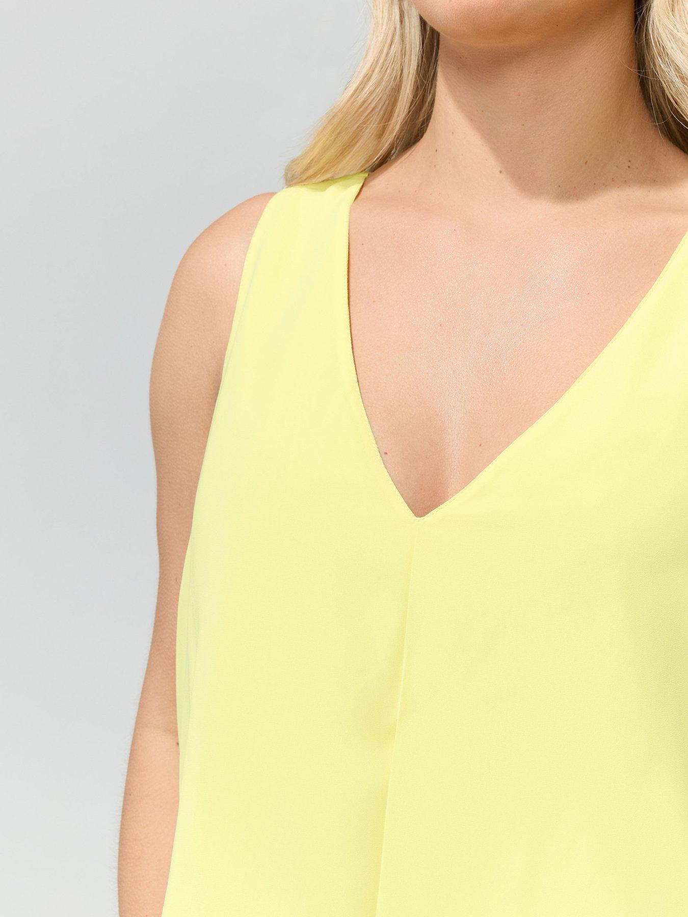 Image 4 of 5 of Yours Curve Layered Top - Yellow