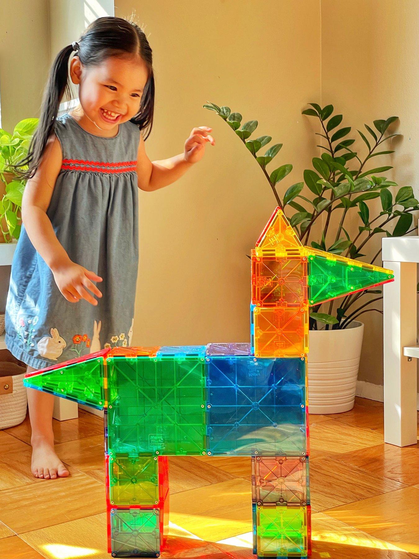 Image 5 of 8 of Magna-Tiles Clear Colors 100 Piece Set