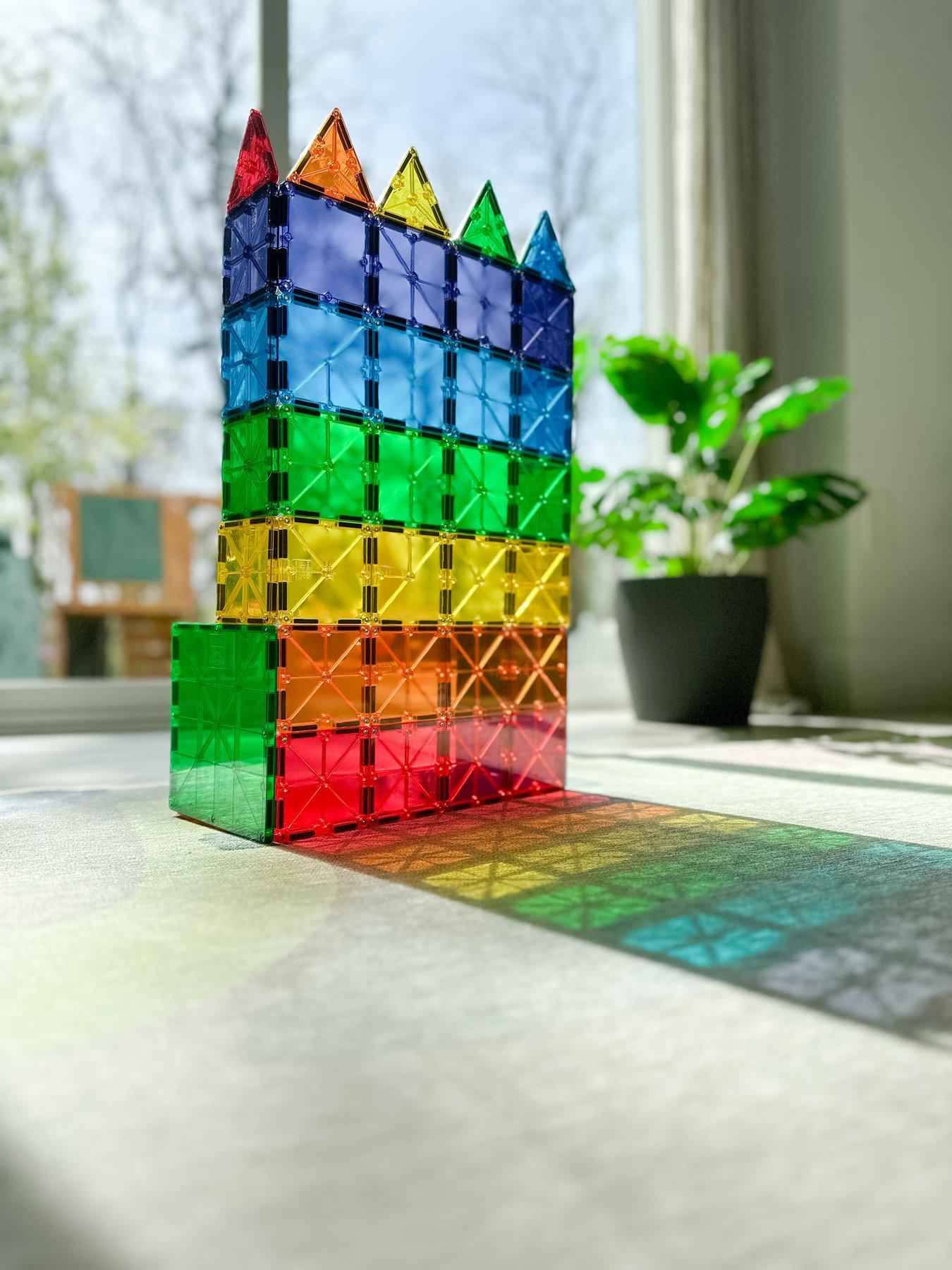 Image 7 of 8 of Magna-Tiles Clear Colors 100 Piece Set