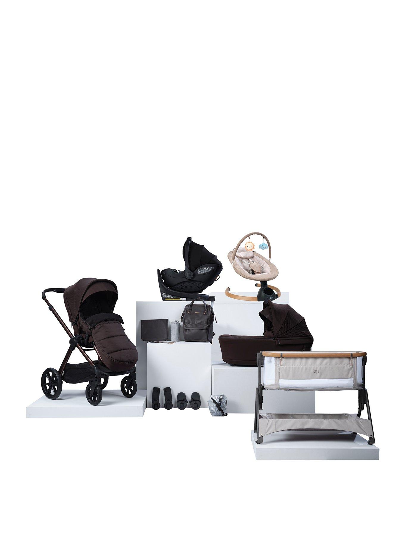 BabaBing! 16 Piece Raffi MKII Travel & Home Bundle with Spin Car Seat & Isofix Base - Coffee