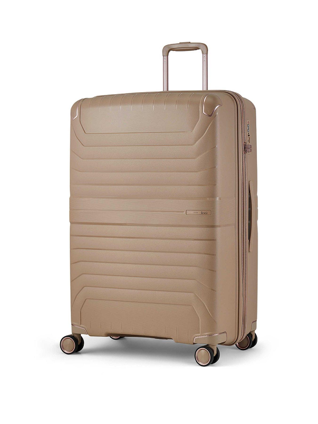 Image 1 of 6 of Rock Luggage Astrid Beige Large Suitcase