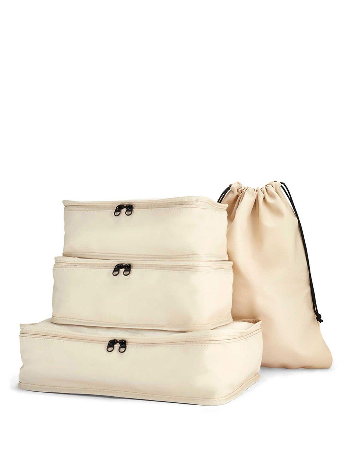 rock-luggage-packing-cubes-beige-set-of-4front