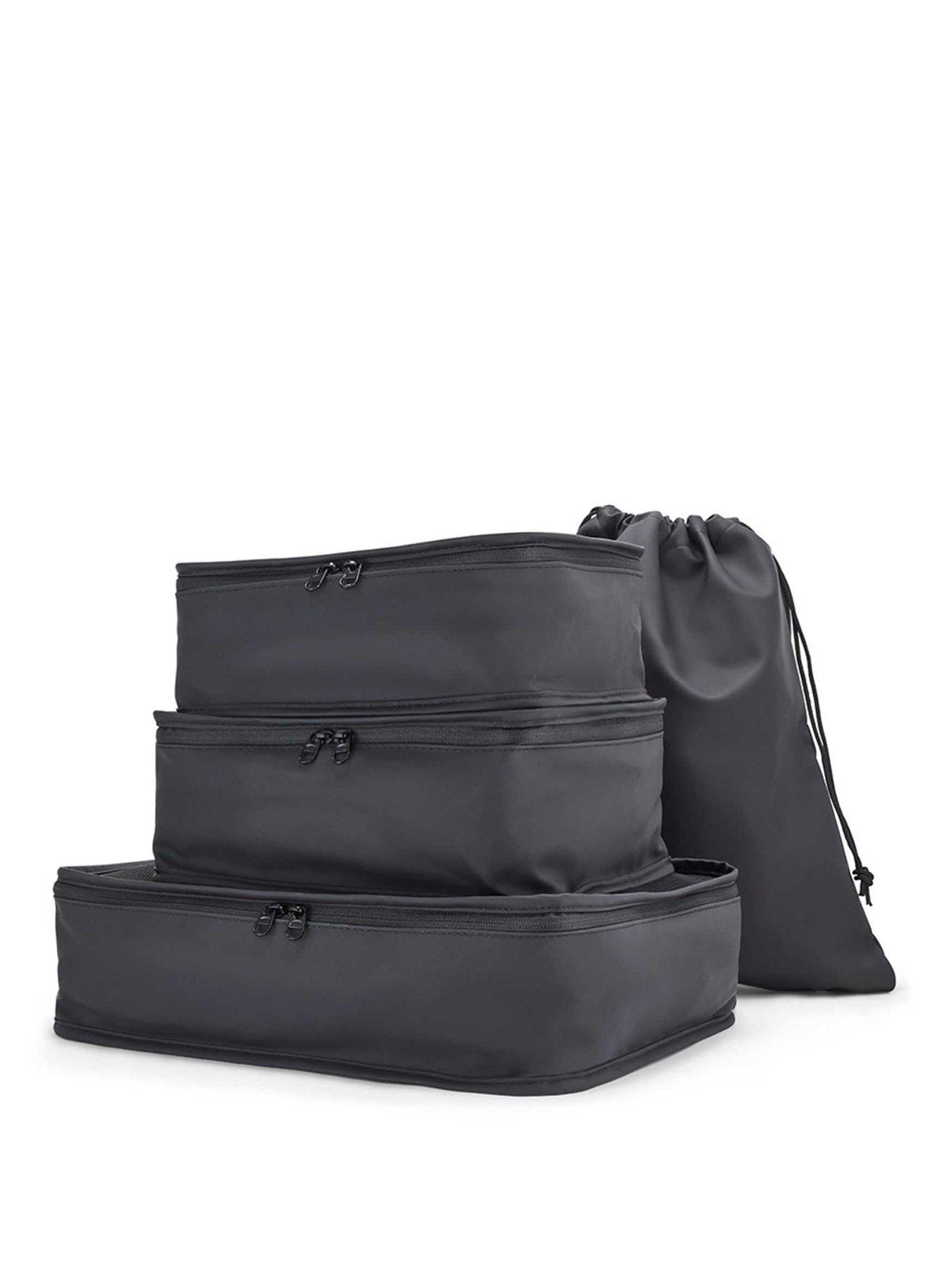 Rock Luggage Packing Cubes Black Set of 4