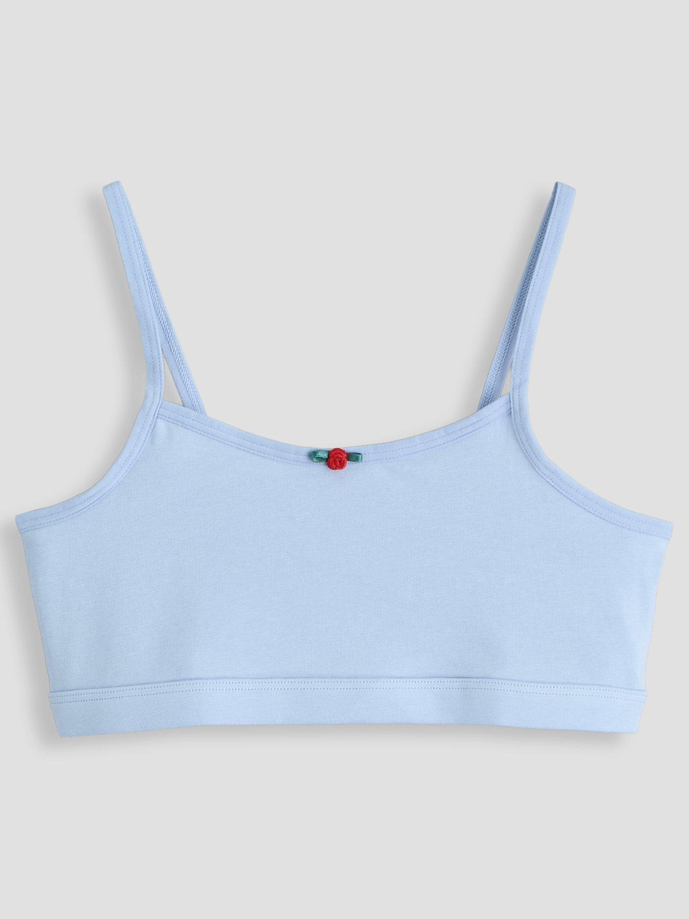Image 3 of 5 of The Very Collection Older Girls Blue Floral Print Crop Top 3pk