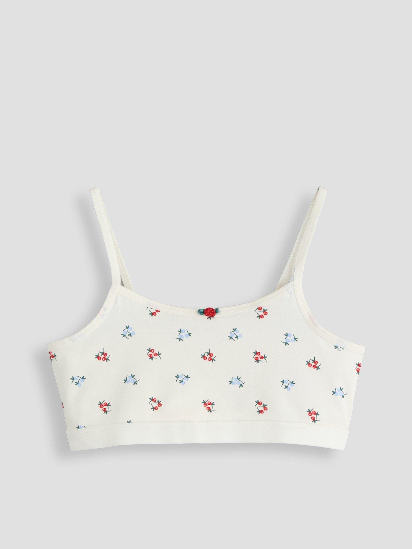 Image 4 of 5 of The Very Collection Older Girls Blue Floral Print Crop Top 3pk